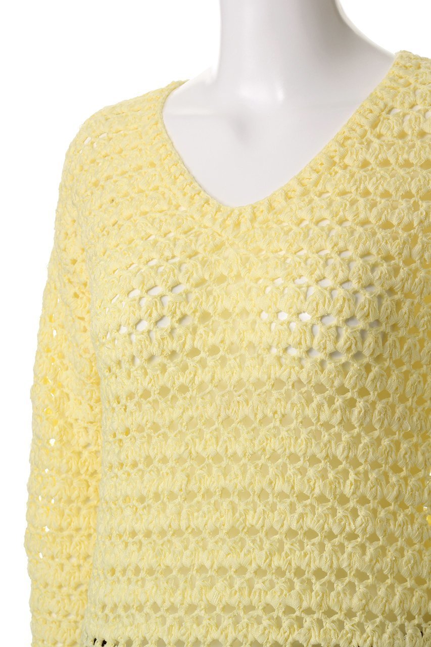 【アルアバイル/allureville】のテープヤーンハンドニットプルオーバー 人気、トレンドファッション・服の通販 founy(ファニー) 　ファッション　Fashion　レディースファッション　Fashion for Women　トップス・カットソー　Cut & Sew Tops　ニット　Knit Tops & Sweaters　カジュアルプルオーバー・ニットトップス　Pullovers & Knit Tops / Casual Pullovers　キャミ　Camisole, Cami Top　タンク　Tank Top, Sleeveless Top　タートルネック　Turtleneck, High Neck　リボン　Ribbon, Bow　再入荷　Restock / Back in Stock　夏　Summer　other-5|ID: prp329100004388958 ipo3291000000035051481