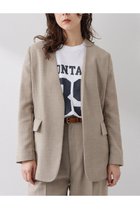 【ウィムガゼット/Whim Gazette】のジュードライクノーカラージャケット 人気、トレンドファッション・服の通販 founy(ファニー) ファッション Fashion レディースファッション WOMEN アウター Coat Outerwear ジャケット Jackets ノーカラージャケット No Collar Leather Jackets 春 Spring クール Cool ジャケット Jacket スマート Smart セットアップ Set Up S/S・春夏 Ss・Spring/Summer おすすめ Recommend 夏 Summer エレガント 上品 Elegant 2025年 2025 2025春夏・S/S Ss,Spring/Summer,2025 thumbnail ベージュ|ID: prp329100004388962 ipo3291000000030682012