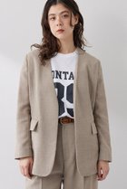 【ウィムガゼット/Whim Gazette】のジュートライクノーカラージャケット ベージュ|ID: prp329100004388962 ipo3291000000032956807