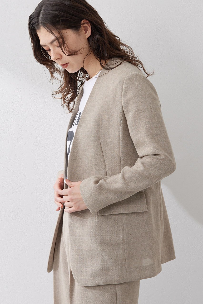 【ウィムガゼット/Whim Gazette】のジュートライクノーカラージャケット 人気、トレンドファッション・服の通販 founy(ファニー) 　ファッション　Fashion　レディースファッション　Fashion for Women　アウター　Coat / Outerwear Collection　レディースジャケット・軽アウター　Jackets　ノーカラージャケット / シンプル上品コーデ　Collarless Jackets　おすすめ　Recommended / Our Picks　クール　Cool, Chic　ジャケット　Jacket, Outerwear　セットアップ　Set-Up, Coordinated Outfit　エレガント 上品　Elegant　other-3|ID: prp329100004388962 ipo3291000000032956815