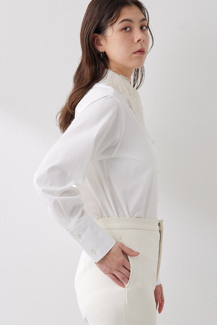 【ウィムガゼット/Whim Gazette】のシャギーカラーシャツ 人気、トレンドファッション・服の通販 founy(ファニー) 　ファッション　Fashion　レディースファッション　Fashion for Women　トップス・カットソー　Cut & Sew Tops　シャツ・ブラウス・オフィスカジュアル　Elegant Blouses & Button-Ups　おすすめ　Recommended / Our Picks　カットジャガード　Cut Jacquard　コンパクト　Compact, Small Size　ジャケット　Jacket, Outerwear　スウェット / スエット　Sweatshirt, Sweatwear　スタンダード　Standard, Basic　スリーブ　Sleeve, Long Sleeve / Short Sleeve　バランス　Balance, Style Balance　ロング　Long, Long-Length　other-5|ID: prp329100004388964 ipo3291000000032855542