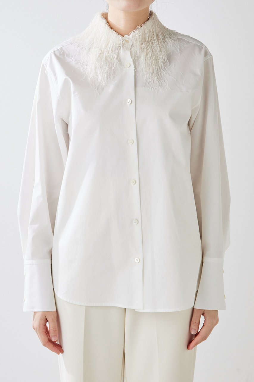【ウィムガゼット/Whim Gazette】のシャギーカラーシャツ 人気、トレンドファッション・服の通販 founy(ファニー) 　ファッション　Fashion　レディースファッション　Fashion for Women　トップス・カットソー　Cut & Sew Tops　シャツ・ブラウス・オフィスカジュアル　Elegant Blouses & Button-Ups　おすすめ　Recommended / Our Picks　カットジャガード　Cut Jacquard　コンパクト　Compact, Small Size　ジャケット　Jacket, Outerwear　スウェット / スエット　Sweatshirt, Sweatwear　スタンダード　Standard, Basic　スリーブ　Sleeve, Long Sleeve / Short Sleeve　バランス　Balance, Style Balance　ロング　Long, Long-Length　other-7|ID: prp329100004388964 ipo3291000000032855553