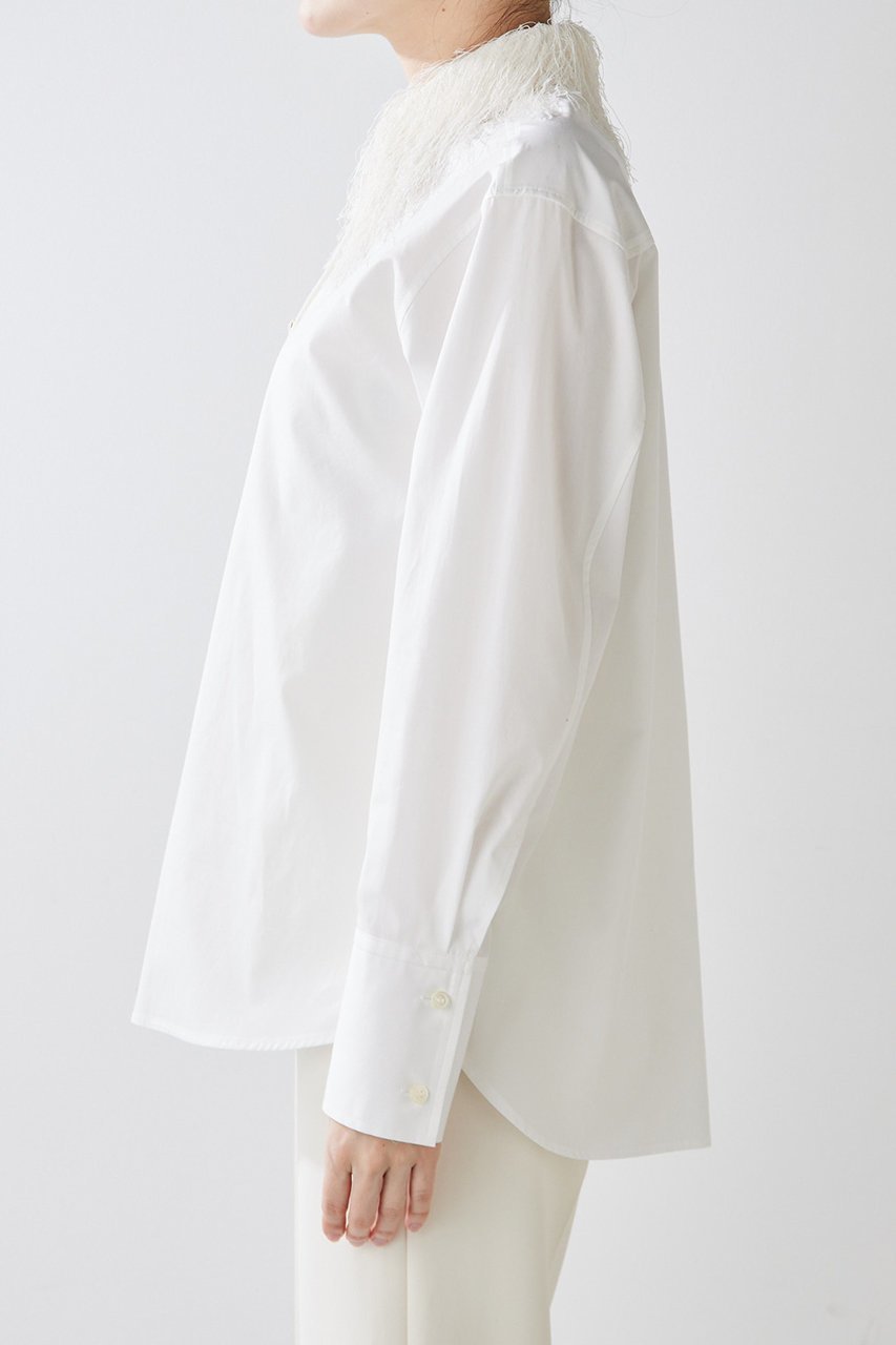【ウィムガゼット/Whim Gazette】のシャギーカラーシャツ 人気、トレンドファッション・服の通販 founy(ファニー) 　ファッション　Fashion　レディースファッション　Fashion for Women　トップス・カットソー　Cut & Sew Tops　シャツ・ブラウス・オフィスカジュアル　Elegant Blouses & Button-Ups　おすすめ　Recommended / Our Picks　カットジャガード　Cut Jacquard　コンパクト　Compact, Small Size　ジャケット　Jacket, Outerwear　スウェット / スエット　Sweatshirt, Sweatwear　スタンダード　Standard, Basic　スリーブ　Sleeve, Long Sleeve / Short Sleeve　バランス　Balance, Style Balance　ロング　Long, Long-Length　other-8|ID: prp329100004388964 ipo3291000000032855558