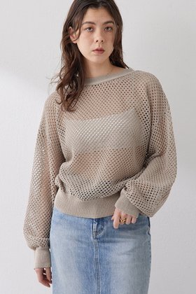 【ウィムガゼット/Whim Gazette】のメッシュプルオーバー 人気、トレンドファッション・服の通販 founy(ファニー) ファッション Fashion レディースファッション Fashion for Women トップス・カットソー Cut & Sew Tops ニット Knit Tops & Sweaters カジュアルプルオーバー・ニットトップス Pullovers & Knit Tops / Casual Pullovers カーディガン Cardigan, Knitwear キャミソール Camisole, Spaghetti Strap Top タンク Tank Top, Sleeveless Top メッシュ Mesh, Net Fabric エレガント 上品 Elegant |ID:prp329100004388965
