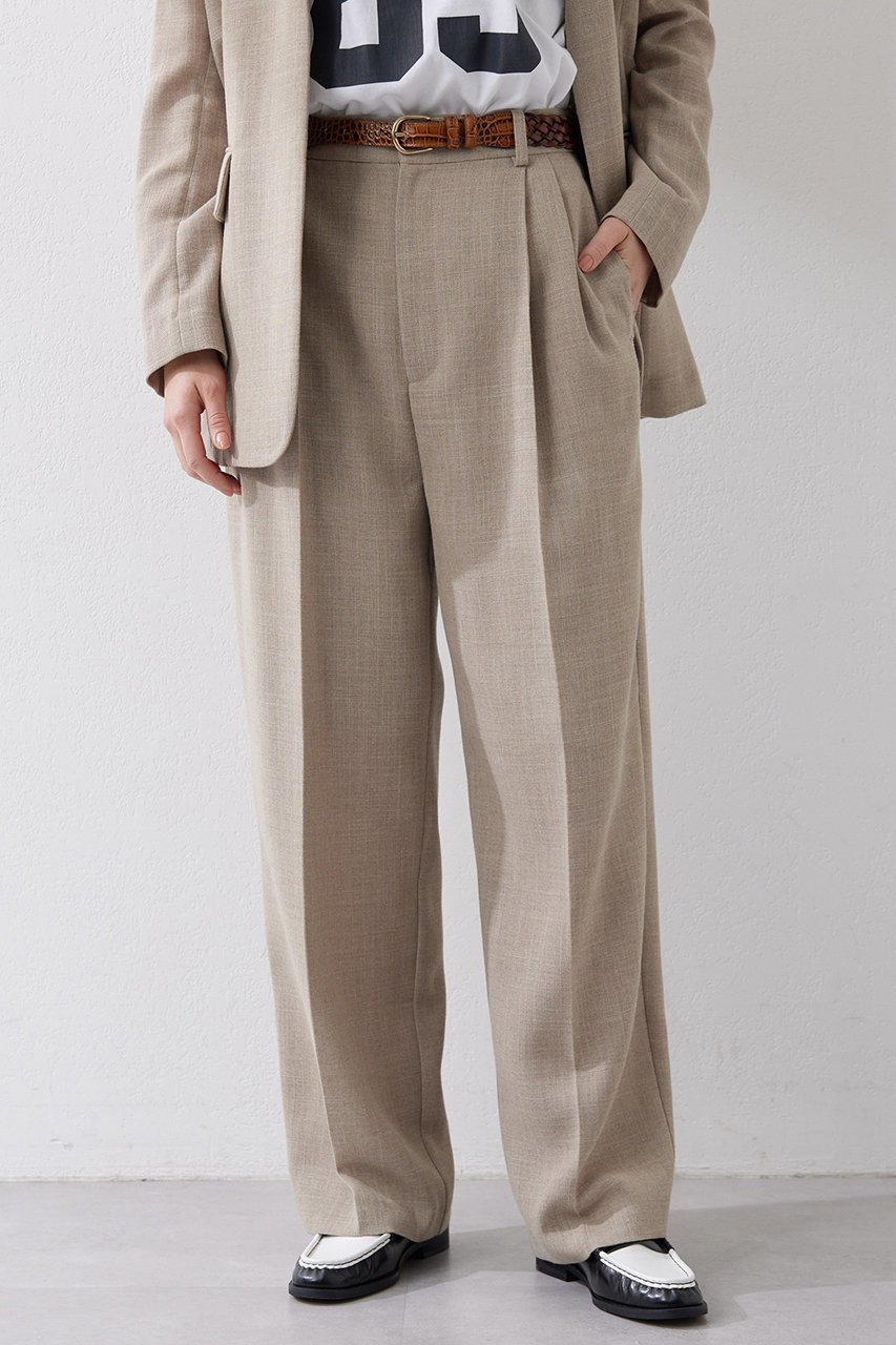 【ウィムガゼット/Whim Gazette】のジュートライクタックパンツ 人気、トレンドファッション・服の通販 founy(ファニー) 　ファッション　Fashion　レディースファッション　Fashion for Women　パンツ　Pants & Trousers　おすすめ　Recommended / Our Picks　クール　Cool, Chic　セットアップ　Set-Up, Coordinated Outfit　フロント　Front, Front Design　ワイド　Wide, Wide Fit　エレガント 上品　Elegant　other-2|ID: prp329100004388966 ipo3291000000032813753