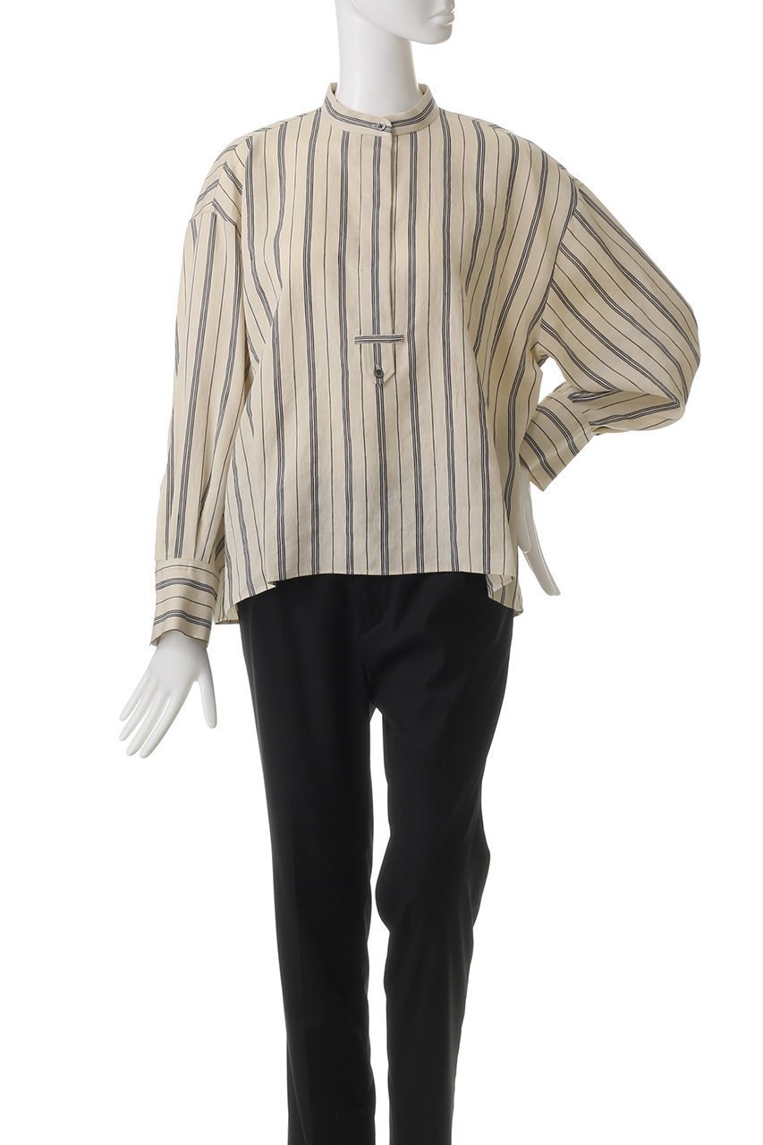 【プレインピープル/PLAIN PEOPLE】のランダムストライプブラウス 人気、トレンドファッション・服の通販 founy(ファニー) 　ファッション　Fashion　レディースファッション　Fashion for Women　トップス・カットソー　Cut & Sew Tops　シャツ・ブラウス・オフィスカジュアル　Elegant Blouses & Button-Ups　シンプル　Simple, Minimal　スリーブ　Sleeve, Long Sleeve / Short Sleeve　リネン　Linen, Linen Fabric　リラックス　Relax, Relaxed Fit　ロング　Long, Long-Length　再入荷　Restock / Back in Stock　春　Spring　other-2|ID: prp329100004388975 ipo3291000000032706295