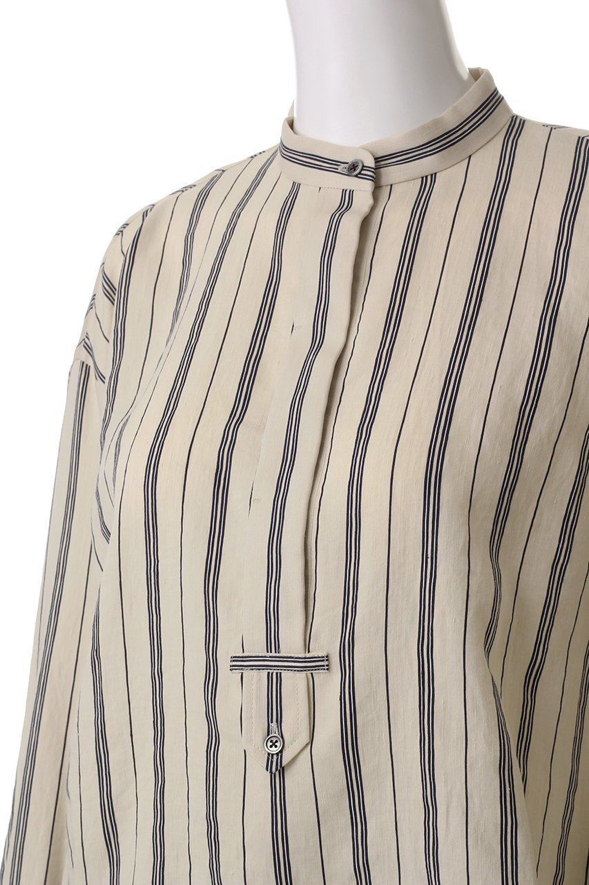 【プレインピープル/PLAIN PEOPLE】のランダムストライプブラウス 人気、トレンドファッション・服の通販 founy(ファニー) 　ファッション　Fashion　レディースファッション　Fashion for Women　トップス・カットソー　Cut & Sew Tops　シャツ・ブラウス・オフィスカジュアル　Elegant Blouses & Button-Ups　シンプル　Simple, Minimal　スリーブ　Sleeve, Long Sleeve / Short Sleeve　リネン　Linen, Linen Fabric　リラックス　Relax, Relaxed Fit　ロング　Long, Long-Length　再入荷　Restock / Back in Stock　春　Spring　other-5|ID: prp329100004388975 ipo3291000000032706298