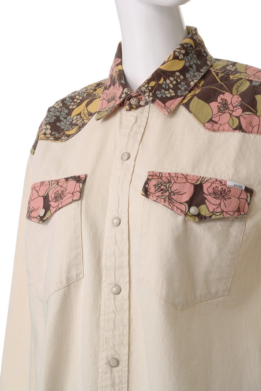 【マザー/MOTHER】のフラワープリントドッキングシャツ(BBQ) 人気、トレンドファッション・服の通販 founy(ファニー) 　ファッション　Fashion　レディースファッション　Ladies' Fashion Online　トップス・カットソー　Tops/Tshirt　シャツ/ブラウス　Shirts/Blouses　花柄・フラワープリント・モチーフ　Flower Patterns　スリーブ　Sleeve　ドッキング　Docking　フラワー　Flower　プリント　Print　ロング　Long　再入荷　Restock/Back In Stock/Re Arrival　羽織　Haori　other-5|ID: prp329100004388993 ipo3291000000032648360