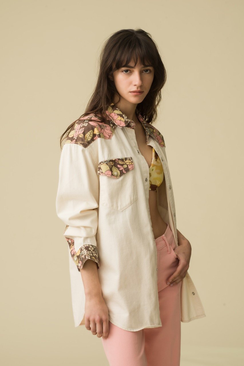 【マザー/MOTHER】のフラワープリントドッキングシャツ(BBQ) 人気、トレンドファッション・服の通販 founy(ファニー) 　ファッション　Fashion　レディースファッション　Ladies' Fashion Online　トップス・カットソー　Tops/Tshirt　シャツ/ブラウス　Shirts/Blouses　花柄・フラワープリント・モチーフ　Flower Patterns　スリーブ　Sleeve　ドッキング　Docking　フラワー　Flower　プリント　Print　ロング　Long　再入荷　Restock/Back In Stock/Re Arrival　羽織　Haori　other-8|ID: prp329100004388993 ipo3291000000032648364