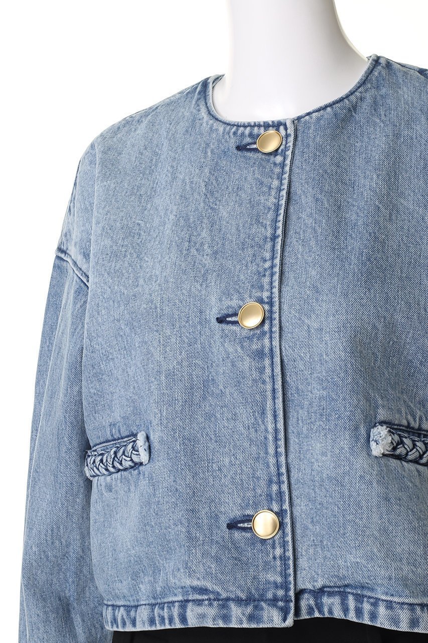 【サードマガジン/THIRD MAGAZINE】のノーカラーデニムジャケット 人気、トレンドファッション・服の通販 founy(ファニー) 　ファッション　Fashion　レディースファッション　Fashion for Women　アウター　Coat / Outerwear Collection　レディースジャケット・軽アウター　Jackets　デニムジャケット / カジュアルアウター　Denim Jackets　ジャケット　Jacket, Outerwear　デニム　Denim, Jeans Material　ポケット　Pocket, Pocket Detail　other-5|ID: prp329100004388999 ipo3291000000032807006