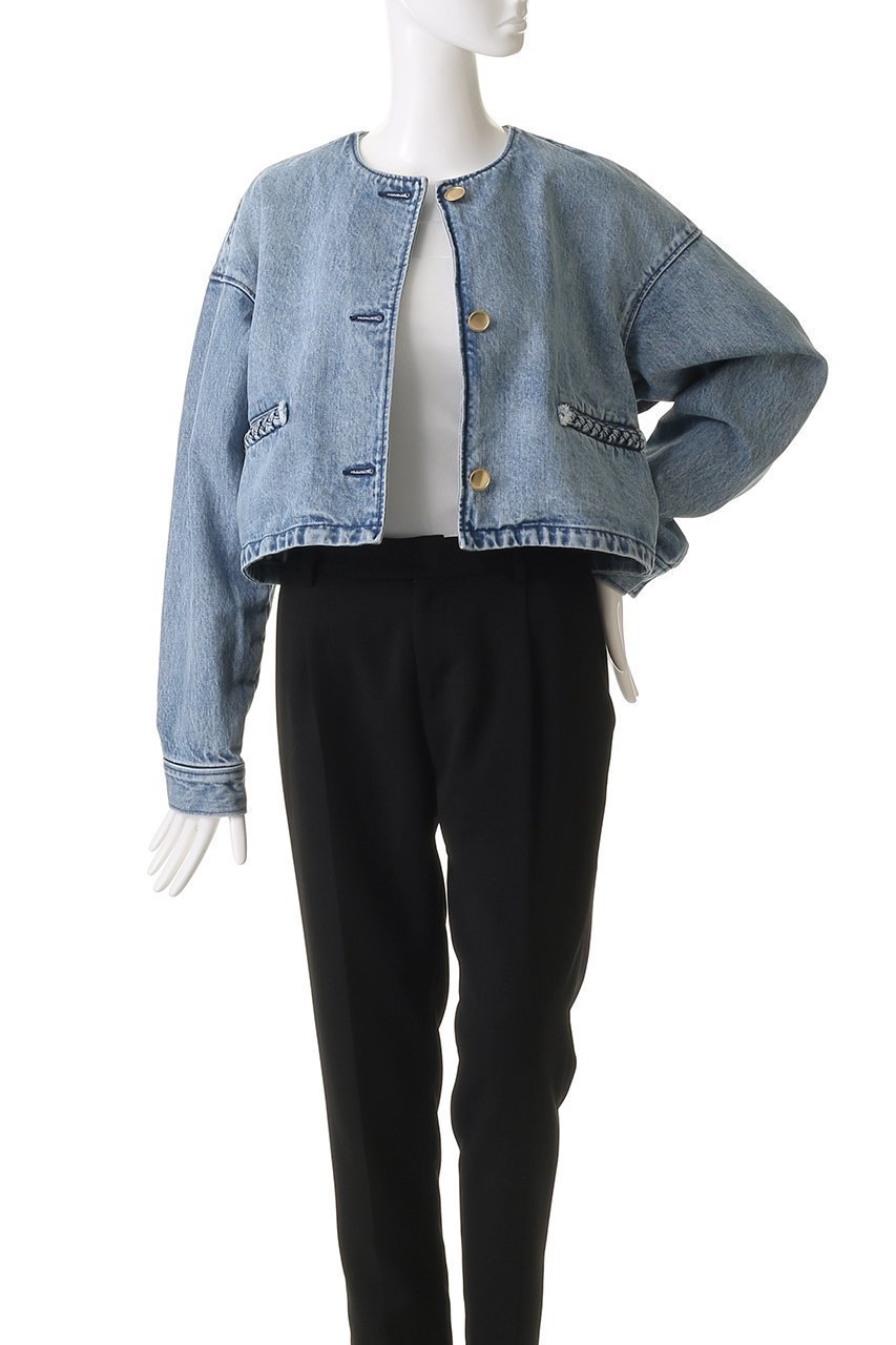 【サードマガジン/THIRD MAGAZINE】のノーカラーデニムジャケット 人気、トレンドファッション・服の通販 founy(ファニー) 　ファッション　Fashion　レディースファッション　Fashion for Women　アウター　Coat / Outerwear Collection　レディースジャケット・軽アウター　Jackets　デニムジャケット / カジュアルアウター　Denim Jackets　ジャケット　Jacket, Outerwear　デニム　Denim, Jeans Material　ポケット　Pocket, Pocket Detail　other-7|ID: prp329100004388999 ipo3291000000032807008