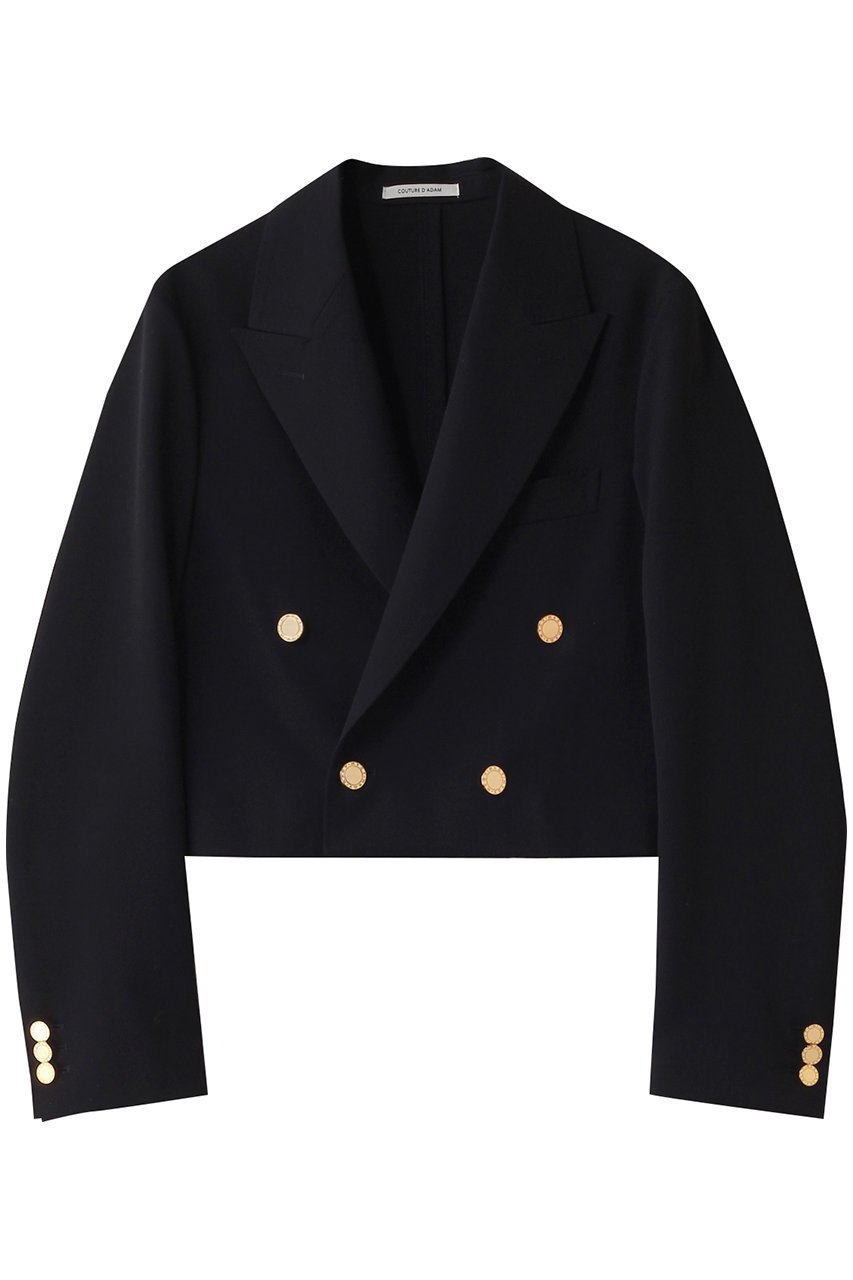 【プルミエ アロンディスモン/1er Arrondissement】の【COUTURE D ADAM】スペンサージャケット インテリア・キッズ・メンズ・レディースファッション・服の通販 founy(ファニー) 　ファッション　Fashion　レディースファッション　Fashion for Women　アウター　Coat / Outerwear Collection　レディースジャケット・軽アウター　Jackets　クロップド　Cropped, Short Length　ジャケット　Jacket, Outerwear　フィット　Fit, Slim Fit　フォーマル　Formal, Dressy　エレガント 上品　Elegant　ネイビー|ID: prp329100004389002 ipo3291000000032964674