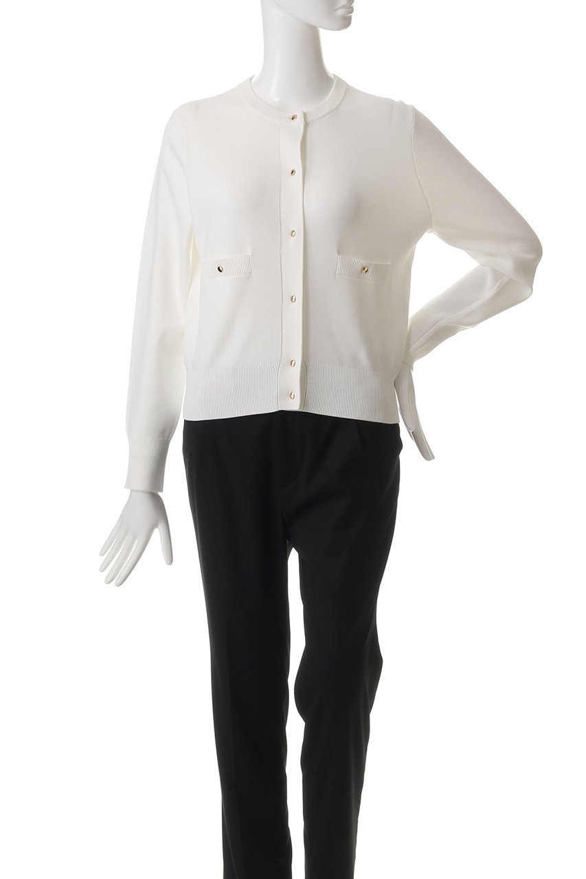 【アルアバイル/allureville】のポケットクルーカーディガン A 人気、トレンドファッション・服の通販 founy(ファニー) 　ファッション　Fashion　レディースファッション　Fashion for Women　トップス・カットソー　Cut & Sew Tops　ニット　Knit Tops & Sweaters　カーディガン・羽織り　Layered Style Cardigans　なめらか　Smooth, Silky Texture　カーディガン　Cardigan, Knitwear　コンパクト　Compact, Small Size　ポケット　Pocket, Pocket Detail　エレガント 上品　Elegant　羽織　Haori, Light Jacket　other-2|ID: prp329100004389011 ipo3291000000035962048