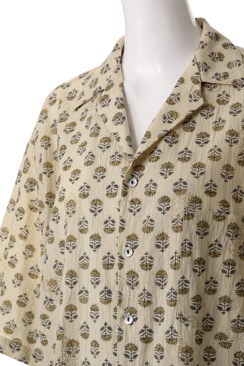【クチュールドアダム/COUTURE D'ADAM】のブロックプリントオープンカラーシャツ 人気、トレンドファッション・服の通販 founy(ファニー) 　ファッション　Fashion　レディースファッション　Fashion for Women　トップス・カットソー　Cut & Sew Tops　シャツ・ブラウス・オフィスカジュアル　Elegant Blouses & Button-Ups　インド　Indian Textile　ショート　Short, Short Length　スタンダード　Standard, Basic　スリーブ　Sleeve, Long Sleeve / Short Sleeve　ブロック　Block, Solid Block Pattern　プリント　Print, Printed Pattern　リラックス　Relax, Relaxed Fit　夏　Summer　other-5|ID: prp329100004389016 ipo3291000000032856104