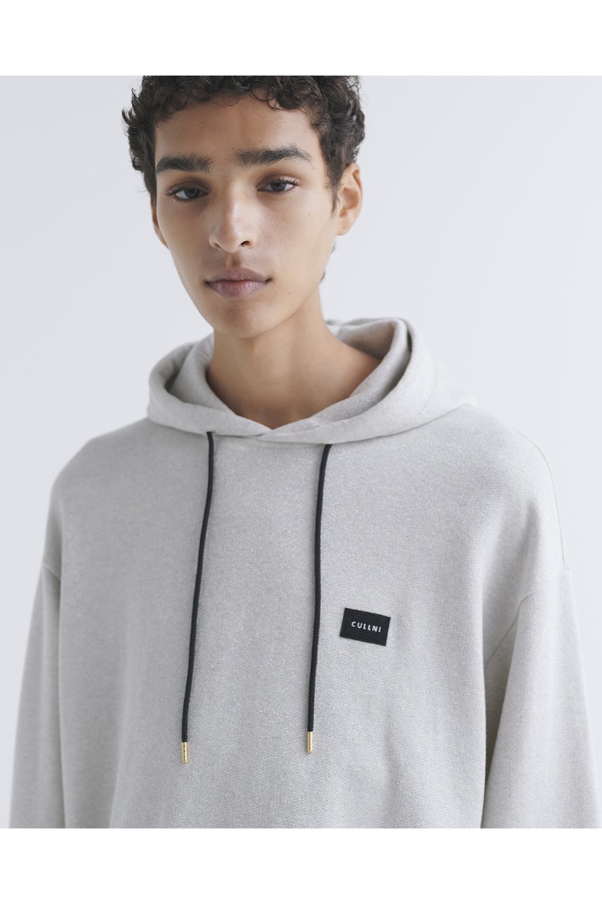 【クルニ/CULLNI】の【UNISEX】グリッターヤーン エンブロイダリー パッチフーディー 人気、トレンドファッション・服の通販 founy(ファニー) 　ファッション　Fashion　レディースファッション　Fashion for Women　トップス・カットソー　Cut & Sew Tops　シャツ・ブラウス・オフィスカジュアル　Elegant Blouses & Button-Ups　レディースパーカー・カジュアルフーディー　Casual Hoodies & Sweatshirts　ロングTシャツ・Tシャツ　Longline T-Shirts & Tees　スウェット・クルーネックトップス　Sweatshirts & Crewnecks / Relaxed Fit Sweat Tops　カットソー・ベーシックTシャツ　Cut-and-Sewn Tops / Stretch Tees & Basics　ユニセックス　Unisex, Genderless　エンブロイダリー　Embroidery Design　シンプル　Simple, Minimal　スラックス　Slacks, Dress Pants　デニム　Denim, Jeans Material　パーカー　Hoodie, Parka　フロント　Front, Front Design　エレガント 上品　Elegant　other-6|ID: prp329100004389022 ipo3291000000032872289