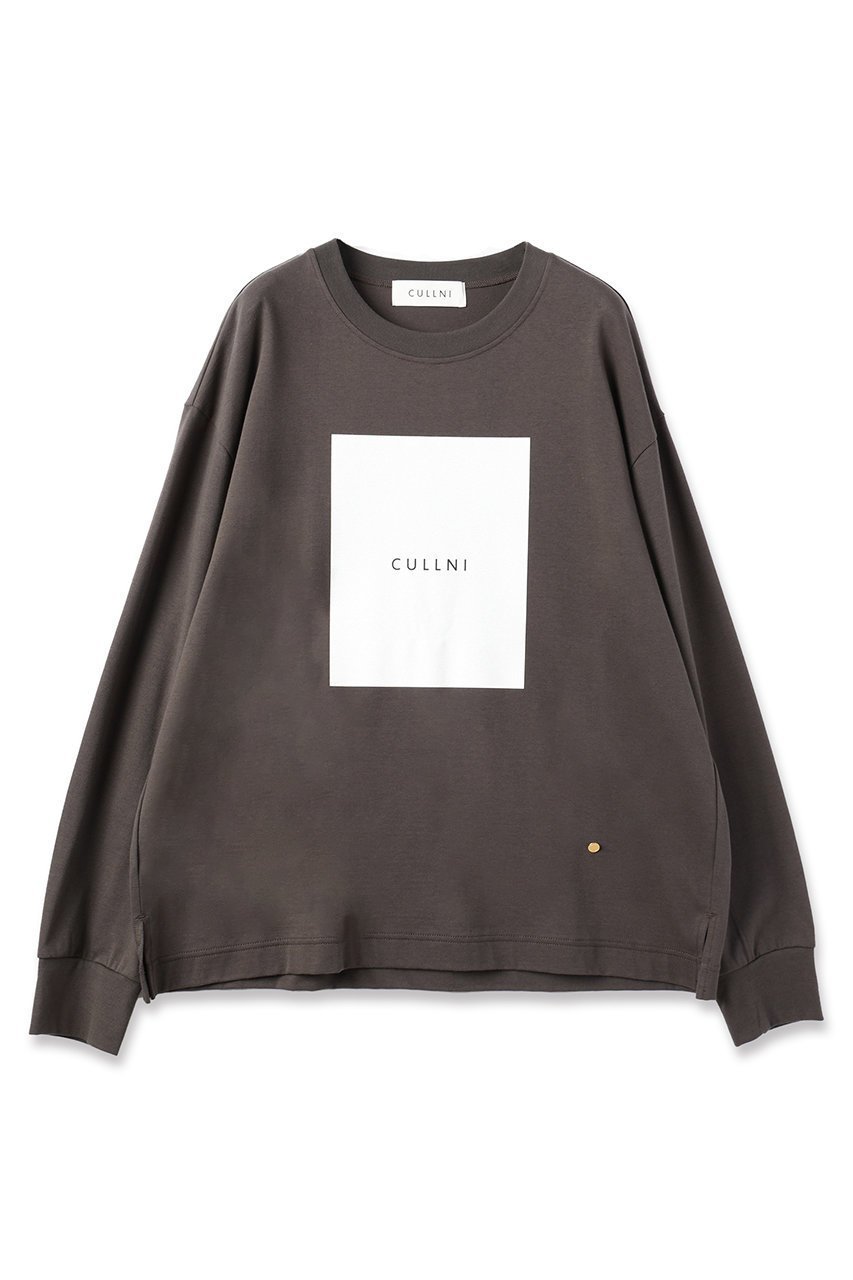 【クルニ/CULLNI】の【UNISEX】コットンジャージー ボックスロゴプリント ロングスリーブプルオーバー インテリア・キッズ・メンズ・レディースファッション・服の通販 founy(ファニー) 　ファッション　Fashion　レディースファッション　WOMEN　トップス・カットソー　Tops/Tshirt　シャツ/ブラウス　Shirts/Blouses　ロング / Tシャツ　T-Shirts　プルオーバー　Pullover　カットソー　Cut and Sewn　2025年　2025　2025春夏・S/S　Ss,Spring/Summer,2025　ユニセックス　Unisex　シンプル　Simple　ジャージー　Jersey　スラックス　Slacks　スリーブ　Sleeve　デニム　Denim　フロント　Front　プリント　Print　ロング　Long　エレガント 上品　Elegant　夏　Summer　春　Spring　S/S・春夏　Ss・Spring/Summer　チャコール|ID: prp329100004389023 ipo3291000000030682190