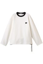 【クルニ/CULLNI】の【UNISEX】コットン ダブルニット エンブロイダリー パッチ ドローストリング ロングスリーブ プルオーバー ホワイト|ID: prp329100004389024 ipo3291000000032872351
