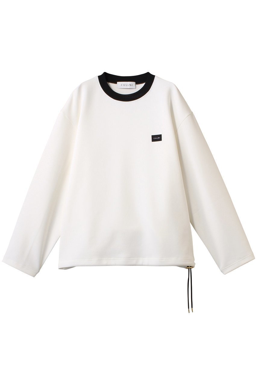 【クルニ/CULLNI】の【UNISEX】コットン ダブルニット エンブロイダリー パッチ ドローストリング ロングスリーブ プルオーバー インテリア・キッズ・メンズ・レディースファッション・服の通販 founy(ファニー) 　ファッション　Fashion　レディースファッション　Fashion for Women　トップス・カットソー　Cut & Sew Tops　ニット　Knit Tops & Sweaters　シャツ・ブラウス・オフィスカジュアル　Elegant Blouses & Button-Ups　ロングTシャツ・Tシャツ　Longline T-Shirts & Tees　カジュアルプルオーバー・ニットトップス　Pullovers & Knit Tops / Casual Pullovers　カットソー・ベーシックTシャツ　Cut-and-Sewn Tops / Stretch Tees & Basics　ユニセックス　Unisex, Genderless　エンブロイダリー　Embroidery Design　シンプル　Simple, Minimal　スリーブ　Sleeve, Long Sleeve / Short Sleeve　ダブル　Double, Double-Breasted　ドローストリング　Drawstring, Pull Cord　パッチ　Patch, Appliqué　ロング　Long, Long-Length　エレガント 上品　Elegant　ホワイト|ID: prp329100004389024 ipo3291000000032872351