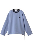 【クルニ/CULLNI】の【UNISEX】コットン ダブルニット エンブロイダリー パッチ ドローストリング ロングスリーブ プルオーバー ブルー|ID: prp329100004389024 ipo3291000000032872356