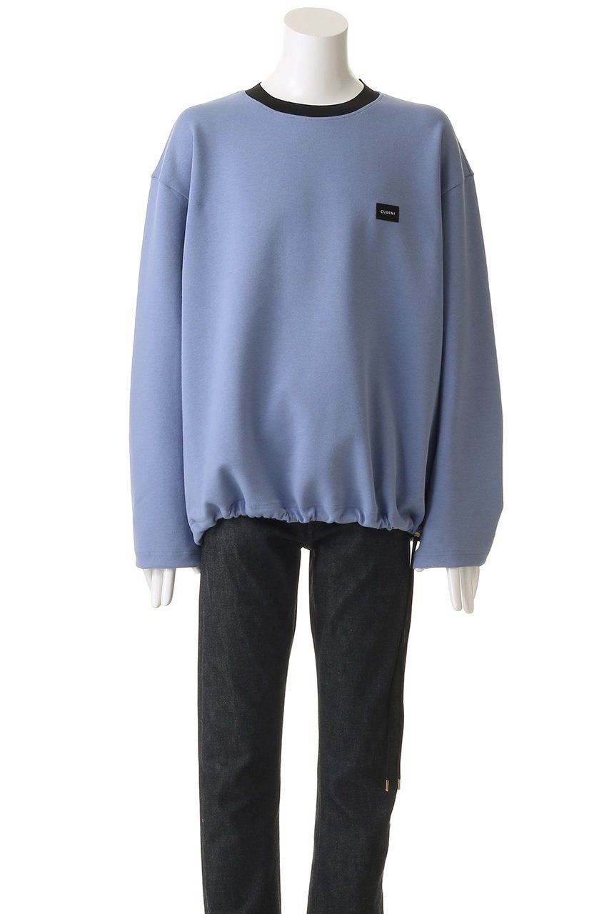 【クルニ/CULLNI】の【UNISEX】コットン ダブルニット エンブロイダリー パッチ ドローストリング ロングスリーブ プルオーバー 人気、トレンドファッション・服の通販 founy(ファニー) 　ファッション　Fashion　レディースファッション　Fashion for Women　トップス・カットソー　Cut & Sew Tops　ニット　Knit Tops & Sweaters　シャツ・ブラウス・オフィスカジュアル　Elegant Blouses & Button-Ups　ロングTシャツ・Tシャツ　Longline T-Shirts & Tees　カジュアルプルオーバー・ニットトップス　Pullovers & Knit Tops / Casual Pullovers　カットソー・ベーシックTシャツ　Cut-and-Sewn Tops / Stretch Tees & Basics　ユニセックス　Unisex, Genderless　エンブロイダリー　Embroidery Design　シンプル　Simple, Minimal　スリーブ　Sleeve, Long Sleeve / Short Sleeve　ダブル　Double, Double-Breasted　ドローストリング　Drawstring, Pull Cord　パッチ　Patch, Appliqué　ロング　Long, Long-Length　エレガント 上品　Elegant　other-6|ID: prp329100004389024 ipo3291000000032872385