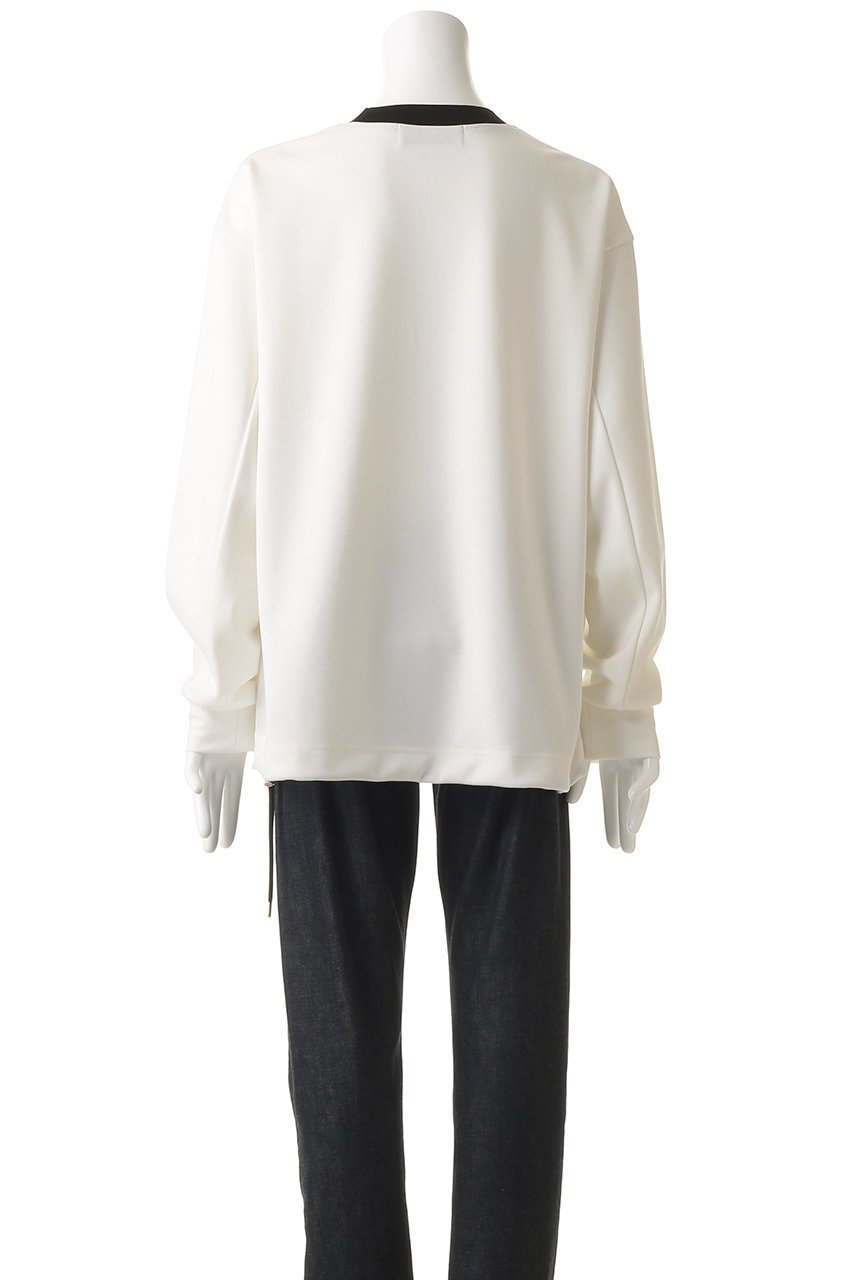 【クルニ/CULLNI】の【UNISEX】CULLNI ロゴ エンブロイダリー ドローストリング ポンチローマ プルオーバー 人気、トレンドファッション・服の通販 founy(ファニー) 　ファッション　Fashion　レディースファッション　Fashion for Women　トップス・カットソー　Cut & Sew Tops　シャツ・ブラウス・オフィスカジュアル　Elegant Blouses & Button-Ups　ロングTシャツ・Tシャツ　Longline T-Shirts & Tees　カジュアルプルオーバー・ニットトップス　Pullovers & Knit Tops / Casual Pullovers　カットソー・ベーシックTシャツ　Cut-and-Sewn Tops / Stretch Tees & Basics　ユニセックス　Unisex, Genderless　エンブロイダリー　Embroidery Design　ストレッチ　Stretch, Stretchy Fabric　スリーブ　Sleeve, Long Sleeve / Short Sleeve　ドローコード　Drawcord, Drawstring Cord　ドローストリング　Drawstring, Pull Cord　フロント　Front, Front Design　リラックス　Relax, Relaxed Fit　ロング　Long, Long-Length　エレガント 上品　Elegant　other-4|ID: prp329100004389025 ipo3291000000032872416
