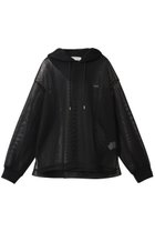 【クルニ/CULLNI】の【UNISEX】ダブルフェイス メッシュ エンブロイダリー パッチフーディー ブラック|ID: prp329100004389026 ipo3291000000032872446