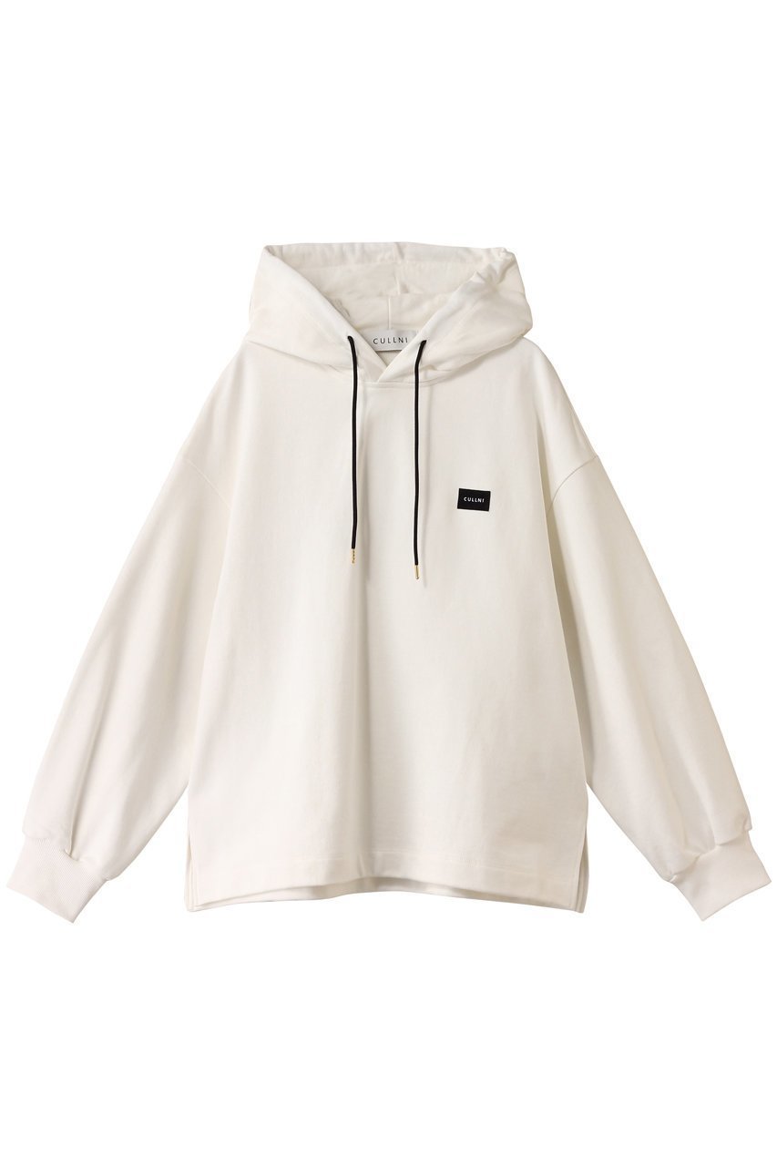 【クルニ/CULLNI】の【UNISEX】フレンチテリー エンブロイダリー パッチフーディー インテリア・キッズ・メンズ・レディースファッション・服の通販 founy(ファニー) 　ファッション　Fashion　レディースファッション　Fashion for Women　トップス・カットソー　Cut & Sew Tops　シャツ・ブラウス・オフィスカジュアル　Elegant Blouses & Button-Ups　レディースパーカー・カジュアルフーディー　Casual Hoodies & Sweatshirts　ロングTシャツ・Tシャツ　Longline T-Shirts & Tees　スウェット・クルーネックトップス　Sweatshirts & Crewnecks / Relaxed Fit Sweat Tops　カットソー・ベーシックTシャツ　Cut-and-Sewn Tops / Stretch Tees & Basics　ユニセックス　Unisex, Genderless　エンブロイダリー　Embroidery Design　シンプル　Simple, Minimal　ドローストリング　Drawstring, Pull Cord　フレンチ　French, French Style　フロント　Front, Front Design　ホワイト|ID: prp329100004389027 ipo3291000000032872629