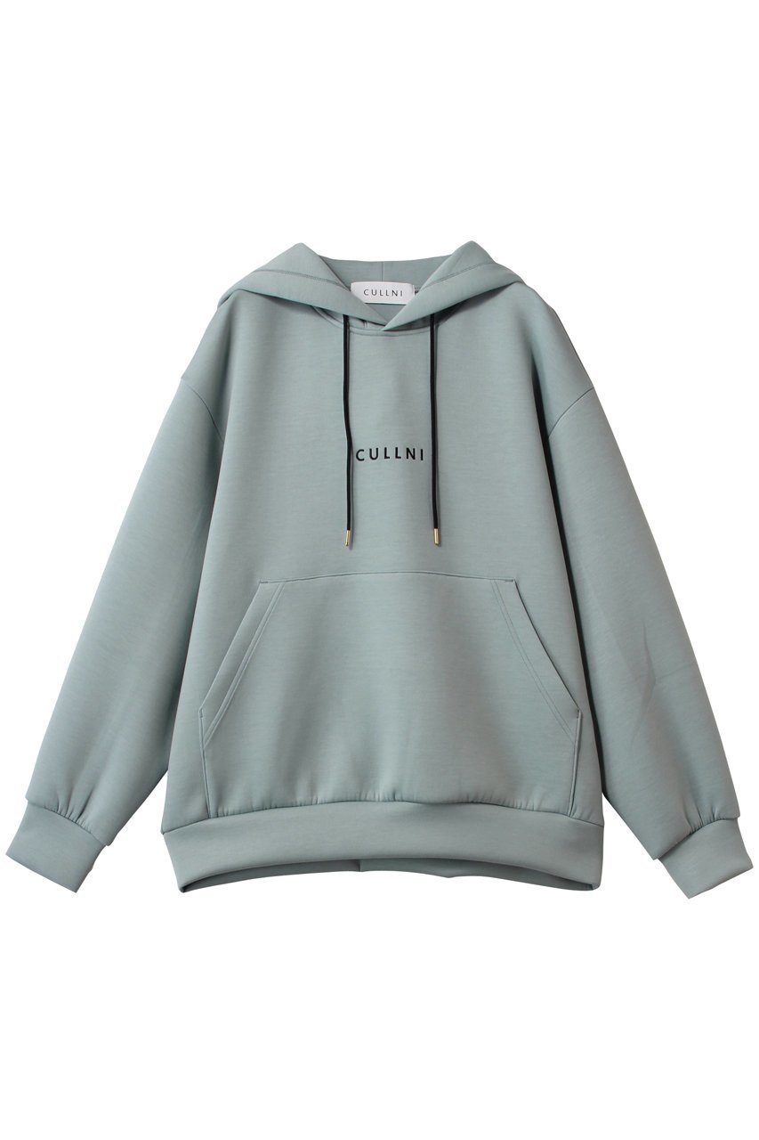 【クルニ/CULLNI】の【UNISEX】CULLNI ロゴエンブロイダリーフーディー インテリア・キッズ・メンズ・レディースファッション・服の通販 founy(ファニー) 　ファッション　Fashion　レディースファッション　Fashion for Women　トップス・カットソー　Cut & Sew Tops　シャツ・ブラウス・オフィスカジュアル　Elegant Blouses & Button-Ups　レディースパーカー・カジュアルフーディー　Casual Hoodies & Sweatshirts　ロングTシャツ・Tシャツ　Longline T-Shirts & Tees　スウェット・クルーネックトップス　Sweatshirts & Crewnecks / Relaxed Fit Sweat Tops　カットソー・ベーシックTシャツ　Cut-and-Sewn Tops / Stretch Tees & Basics　ユニセックス　Unisex, Genderless　エアリー　Airy Texture　シンプル　Simple, Minimal　ストレッチ　Stretch, Stretchy Fabric　フォルム　Silhouette, Form　ポケット　Pocket, Pocket Detail　エレガント 上品　Elegant　ミント|ID: prp329100004389029 ipo3291000000032873683