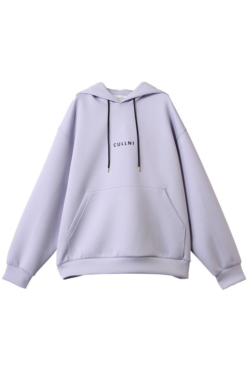 【クルニ/CULLNI】の【UNISEX】CULLNI ロゴエンブロイダリーフーディー インテリア・キッズ・メンズ・レディースファッション・服の通販 founy(ファニー) 　ファッション　Fashion　レディースファッション　Fashion for Women　トップス・カットソー　Cut & Sew Tops　シャツ・ブラウス・オフィスカジュアル　Elegant Blouses & Button-Ups　レディースパーカー・カジュアルフーディー　Casual Hoodies & Sweatshirts　ロングTシャツ・Tシャツ　Longline T-Shirts & Tees　スウェット・クルーネックトップス　Sweatshirts & Crewnecks / Relaxed Fit Sweat Tops　カットソー・ベーシックTシャツ　Cut-and-Sewn Tops / Stretch Tees & Basics　ユニセックス　Unisex, Genderless　エアリー　Airy Texture　シンプル　Simple, Minimal　ストレッチ　Stretch, Stretchy Fabric　フォルム　Silhouette, Form　ポケット　Pocket, Pocket Detail　エレガント 上品　Elegant　ラベンダー|ID: prp329100004389029 ipo3291000000032873689