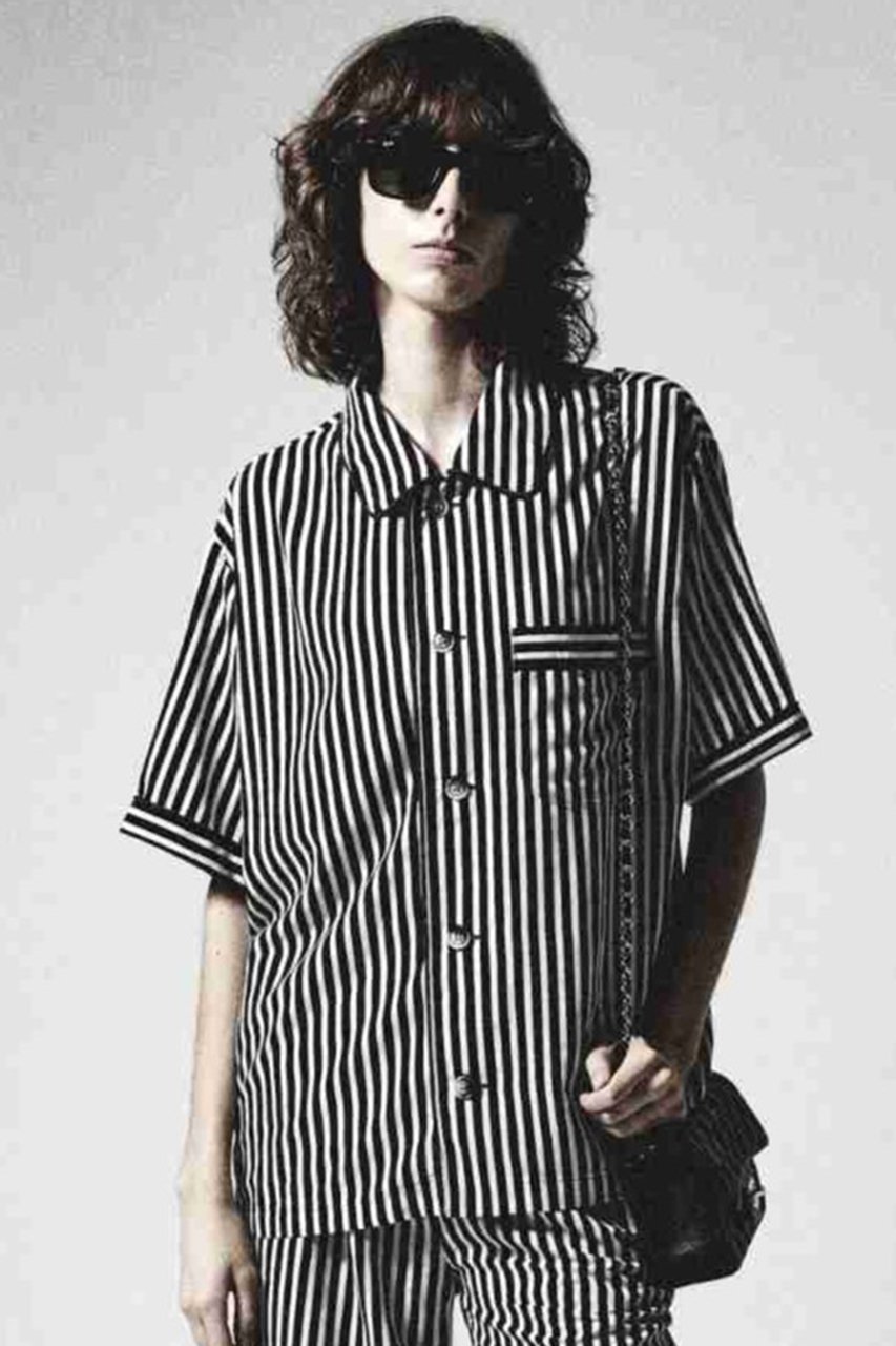 【クチュールドアダム/COUTURE D'ADAM】のChemise de nuit Saint-Germain ストライプシャツ 人気、トレンドファッション・服の通販 founy(ファニー) 　ファッション　Fashion　レディースファッション　Fashion for Women　トップス・カットソー　Cut & Sew Tops　シャツ・ブラウス・オフィスカジュアル　Elegant Blouses & Button-Ups　ショート　Short, Short Length　ストライプ　Stripe, Striped Pattern　スリーブ　Sleeve, Long Sleeve / Short Sleeve　デニム　Denim, Jeans Material　other-7|ID: prp329100004390257 ipo3291000000032809724