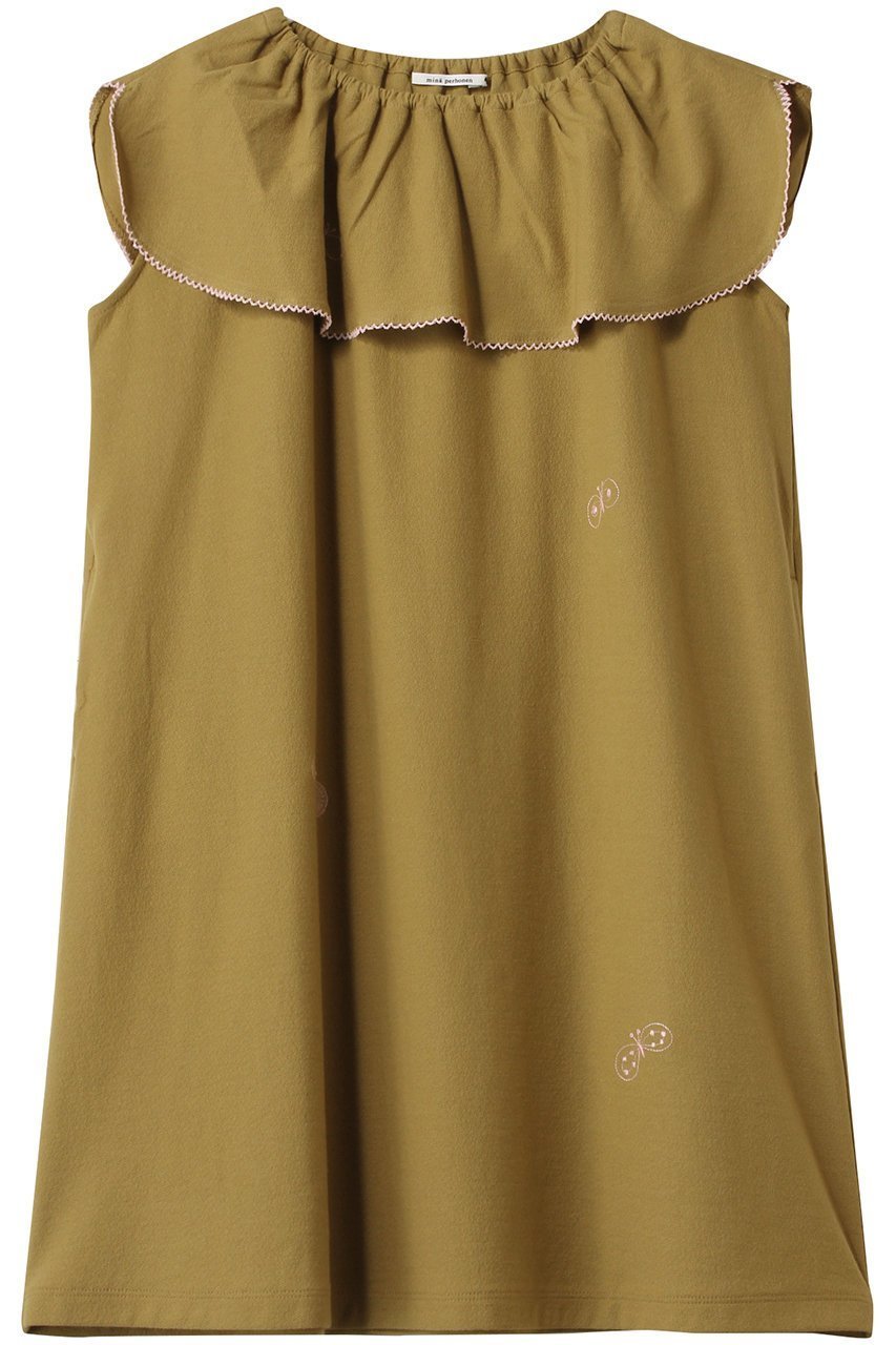 【ミナ ペルホネン/mina perhonen / KIDS】の【KIDS】choucho ワンピース ネイビー 130/8Y 人気、トレンドファッション・服の通販 founy(ファニー) 　ファッション　Fashion　キッズファッション　Fashion for Kids　ワンピース　Dresses　フリル　Frill, Ruffle　 other-1|ID: prp329100004390264 ipo3291000000036236956