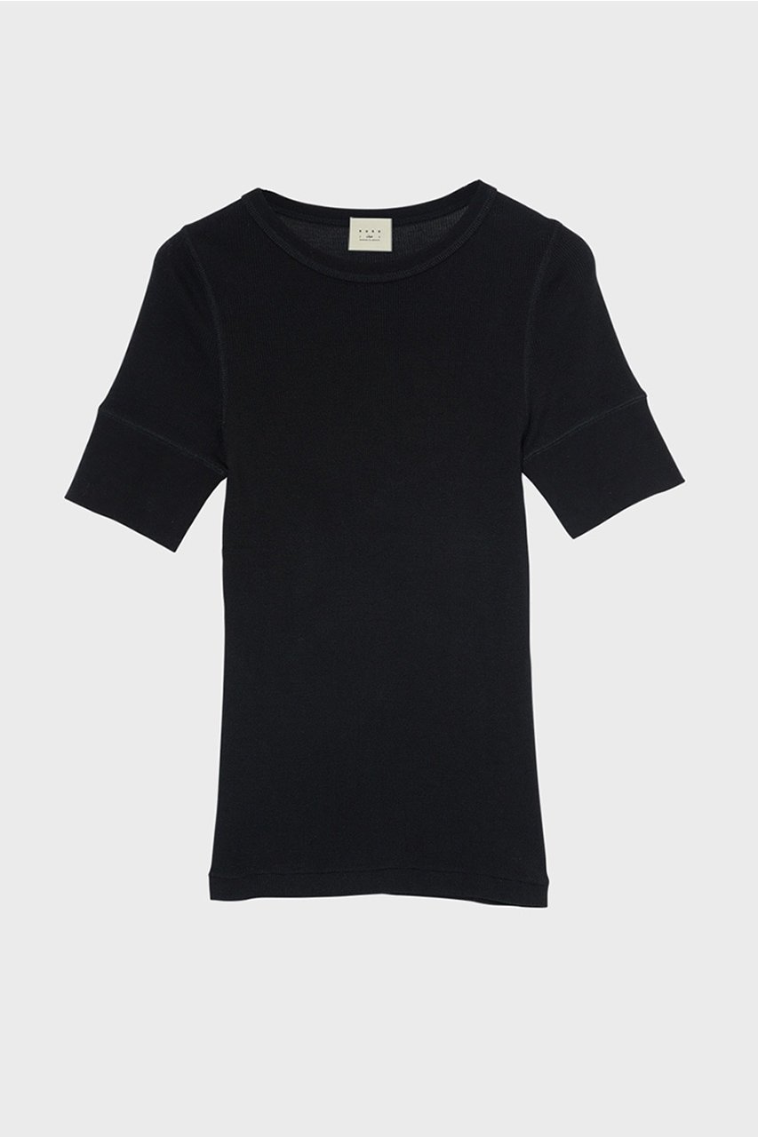 【スタニングルアー/STUNNING LURE】の【KURO iro】シルクTシャツ インテリア・キッズ・メンズ・レディースファッション・服の通販 founy(ファニー) 　ファッション　Fashion　レディースファッション　WOMEN　トップス・カットソー　Tops/Tshirt　シャツ/ブラウス　Shirts/Blouses　ロング / Tシャツ　T-Shirts　カットソー　Cut and Sewn　ショート　Short　シルク　Silk　スリーブ　Sleeve　チューブ　Tube　ブラック|ID: prp329100004390267 ipo3291000000030695269