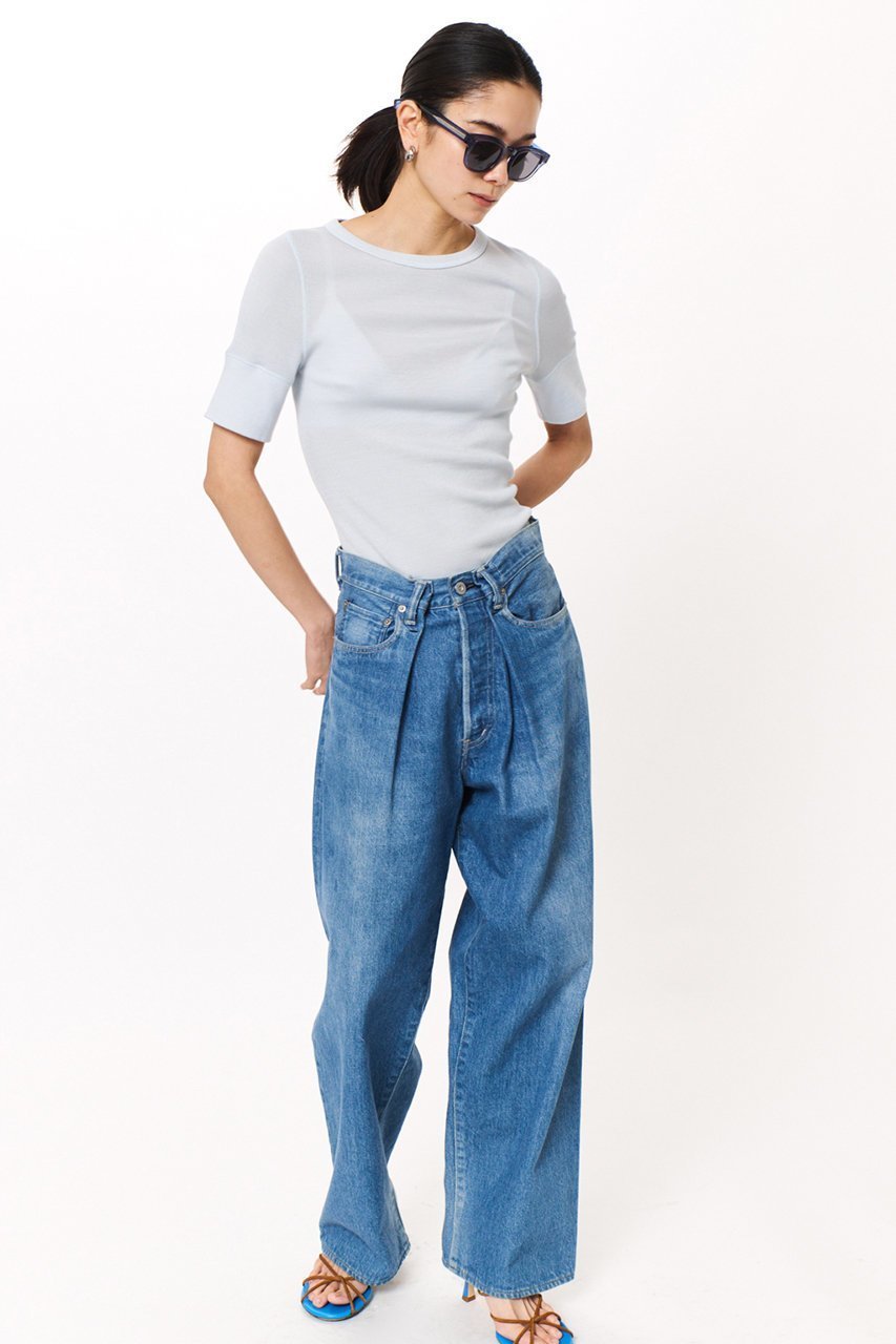 【スタニングルアー/STUNNING LURE】の【KURO iro】クロスワイドデニムパンツ 人気、トレンドファッション・服の通販 founy(ファニー) 　ファッション　Fashion　レディースファッション　Fashion for Women　パンツ　Pants & Trousers　デニムパンツ・ジーンズ・美脚デニム　Denim Jeans & Pants　デニム　Denim, Jeans Material　フェミニン　Feminine, Girly　マニッシュ　Mannish, Boyish　人気　Popular, Best Seller　other-8|ID: prp329100004390269 ipo3291000000032911230