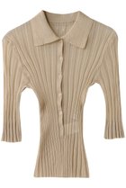 【スタニングルアー/STUNNING LURE】のrワイドリブポロニット ライトベージュ|ID: prp329100004390275 ipo3291000000037096249