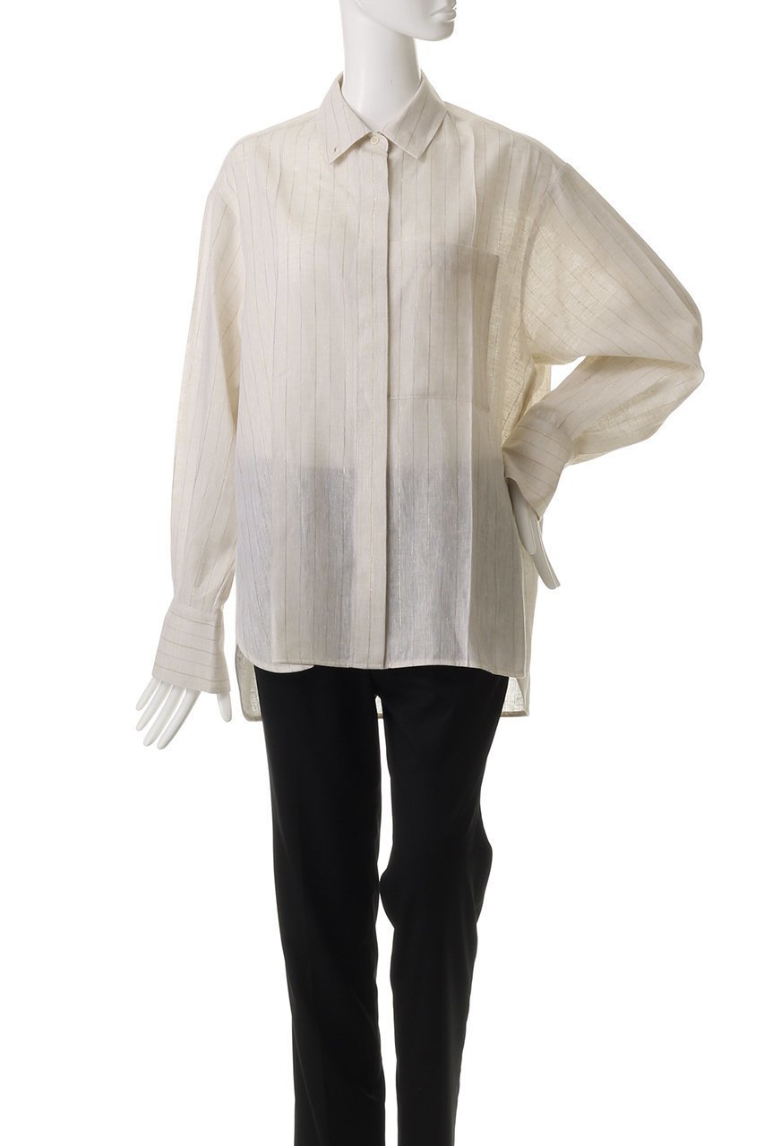 【スタニングルアー/STUNNING LURE】のrストライプシャツ 人気、トレンドファッション・服の通販 founy(ファニー) 　ファッション　Fashion　レディースファッション　Fashion for Women　トップス・カットソー　Cut & Sew Tops　シャツ・ブラウス・オフィスカジュアル　Elegant Blouses & Button-Ups　エアリー　Airy Texture　ストライプ　Stripe, Striped Pattern　スリーブ　Sleeve, Long Sleeve / Short Sleeve　セットアップ　Set-Up, Coordinated Outfit　センター　Center, Center Line　ポケット　Pocket, Pocket Detail　リネン　Linen, Linen Fabric　リラックス　Relax, Relaxed Fit　ロング　Long, Long-Length　エレガント 上品　Elegant　other-2|ID: prp329100004390277 ipo3291000000032858955