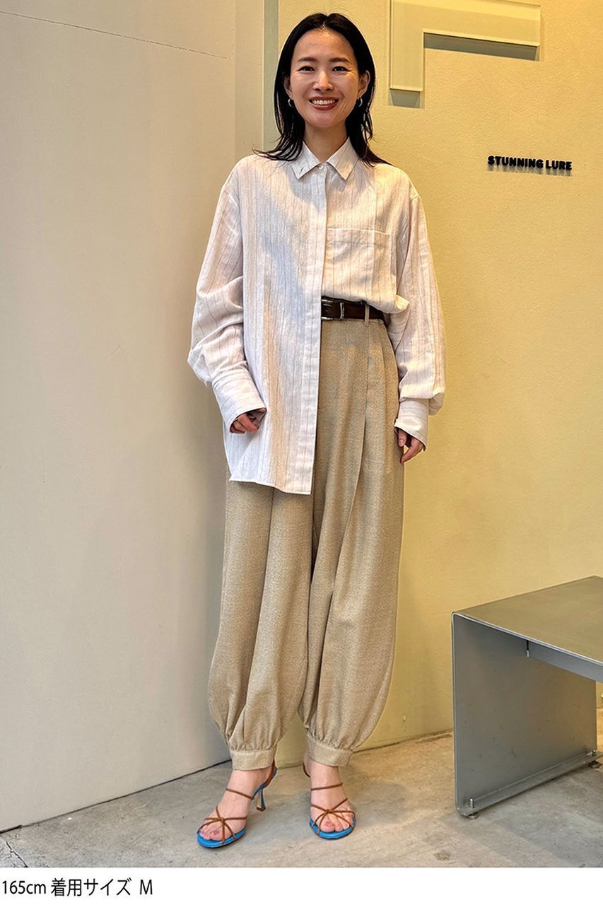 【スタニングルアー/STUNNING LURE】のrストライプシャツ 人気、トレンドファッション・服の通販 founy(ファニー) 　ファッション　Fashion　レディースファッション　Fashion for Women　トップス・カットソー　Cut & Sew Tops　シャツ・ブラウス・オフィスカジュアル　Elegant Blouses & Button-Ups　エアリー　Airy Texture　ストライプ　Stripe, Striped Pattern　スリーブ　Sleeve, Long Sleeve / Short Sleeve　セットアップ　Set-Up, Coordinated Outfit　センター　Center, Center Line　ポケット　Pocket, Pocket Detail　リネン　Linen, Linen Fabric　リラックス　Relax, Relaxed Fit　ロング　Long, Long-Length　エレガント 上品　Elegant　other-7|ID: prp329100004390277 ipo3291000000032858983