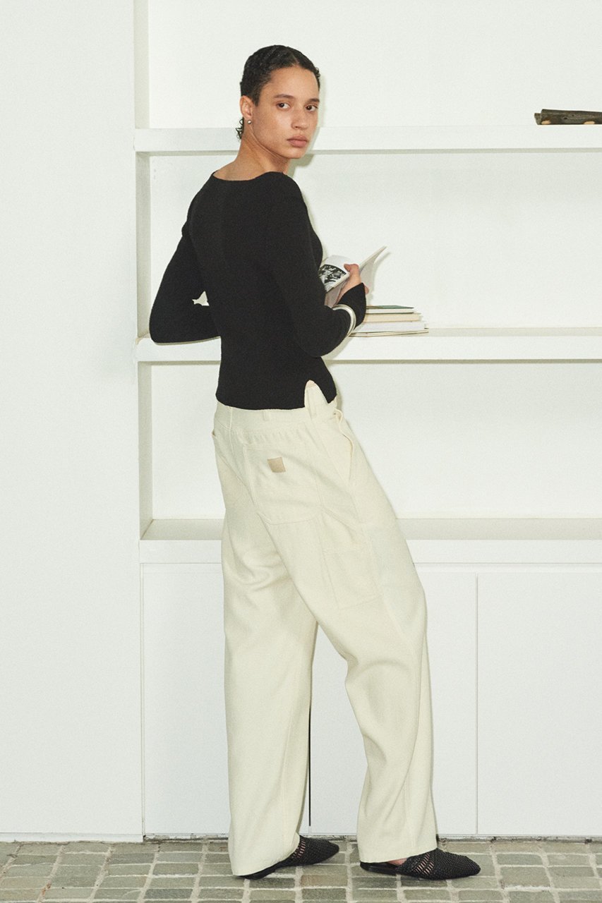 【イレーヴ/YLEVE】のVISCOSE COTTON ペインター パンツ 人気、トレンドファッション・服の通販 founy(ファニー) 　ファッション　Fashion　レディースファッション　Fashion for Women　パンツ　Pants & Trousers　カットソー　Cut and Sewn Top　マニッシュ　Mannish, Boyish　ワイド　Wide, Wide Fit　ワーク　Workwear, Utility Style　other-6|ID: prp329100004390281 ipo3291000000033216917