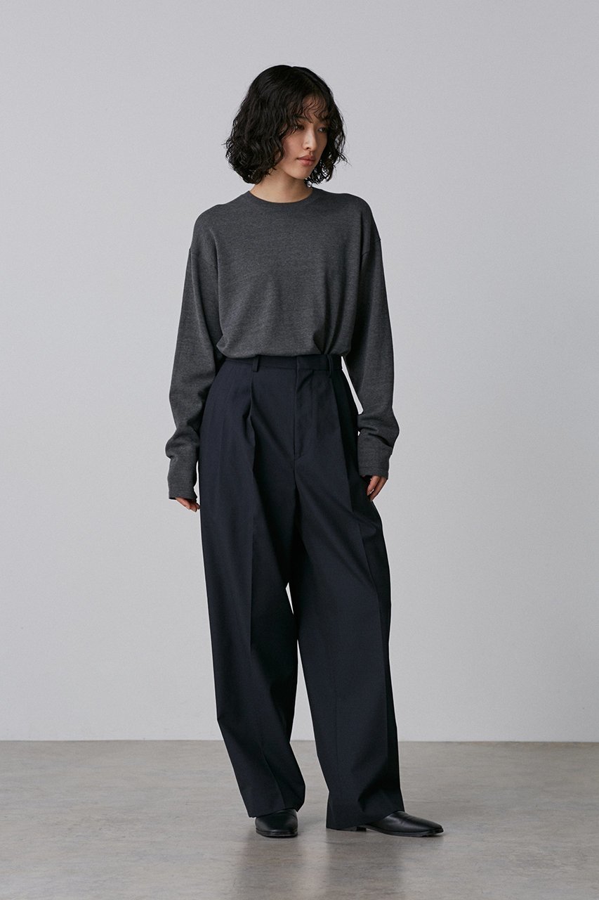 【イレーヴ/YLEVE】のウールシャンブレーパンツ 人気、トレンドファッション・服の通販 founy(ファニー) 　ファッション　Fashion　レディースファッション　Fashion for Women　パンツ　Pants & Trousers　シャンブレー　Chambray, Denim-Like Fabric　センター　Center, Center Line　ロング　Long, Long-Length　ワイド　Wide, Wide Fit　定番　Standard, Basic Item　other-6|ID: prp329100004390287 ipo3291000000032916915