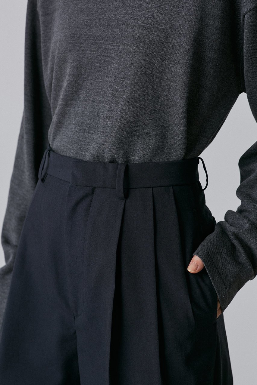 【イレーヴ/YLEVE】のウールシャンブレーパンツ 人気、トレンドファッション・服の通販 founy(ファニー) 　ファッション　Fashion　レディースファッション　Fashion for Women　パンツ　Pants & Trousers　シャンブレー　Chambray, Denim-Like Fabric　センター　Center, Center Line　ロング　Long, Long-Length　ワイド　Wide, Wide Fit　定番　Standard, Basic Item　other-7|ID: prp329100004390287 ipo3291000000032916924