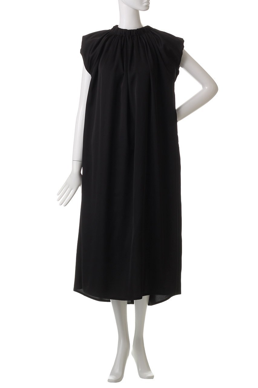 【マリリンムーン/MARILYN MOON】のギャザーバルーンサテンドレス 人気、トレンドファッション・服の通販 founy(ファニー) 　ファッション　Fashion　レディースファッション　Fashion for Women　ワンピース　Dresses　フォーマル・パーティードレス・結婚式用ドレス　Elegant & Casual Dresses　チュニック　Tunic Tops & Dresses　カットソー　Cut and Sewn Top　ギャザー　Gathered, Ruffled　サテン　Satin, Glossy Fabric　チュニック　Tunic, Long Top　ロング　Long, Long-Length　エレガント 上品　Elegant　other-2|ID: prp329100004390288 ipo3291000000032877480