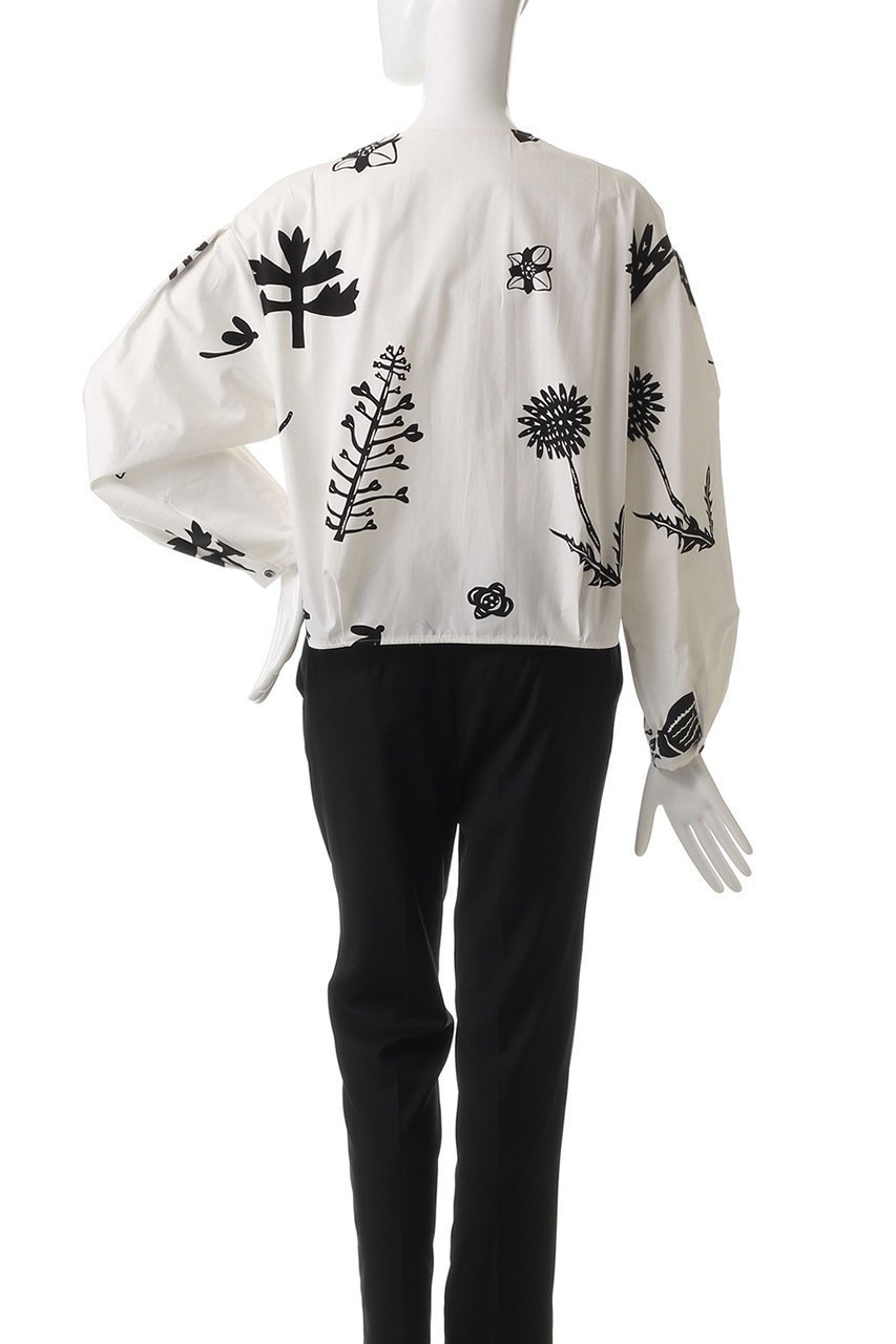 【プレインピープル/PLAIN PEOPLE】のボタニカル柄ジャケット 人気、トレンドファッション・服の通販 founy(ファニー) 　ファッション　Fashion　レディースファッション　Fashion for Women　アウター　Coat / Outerwear Collection　レディースジャケット・軽アウター　Jackets　エレガント 上品　Elegant　ギャザー　Gathered, Ruffled　コンパクト　Compact, Small Size　ショート　Short, Short Length　ジャケット　Jacket, Outerwear　スタイリッシュ　Stylish, Fashionable　バランス　Balance, Style Balance　フロント　Front, Front Design　プリント　Print, Printed Pattern　ボタニカル　Botanical, Floral Pattern　モノトーン　Monotone, Black and White　other-4|ID: prp329100004390293 ipo3291000000035654176