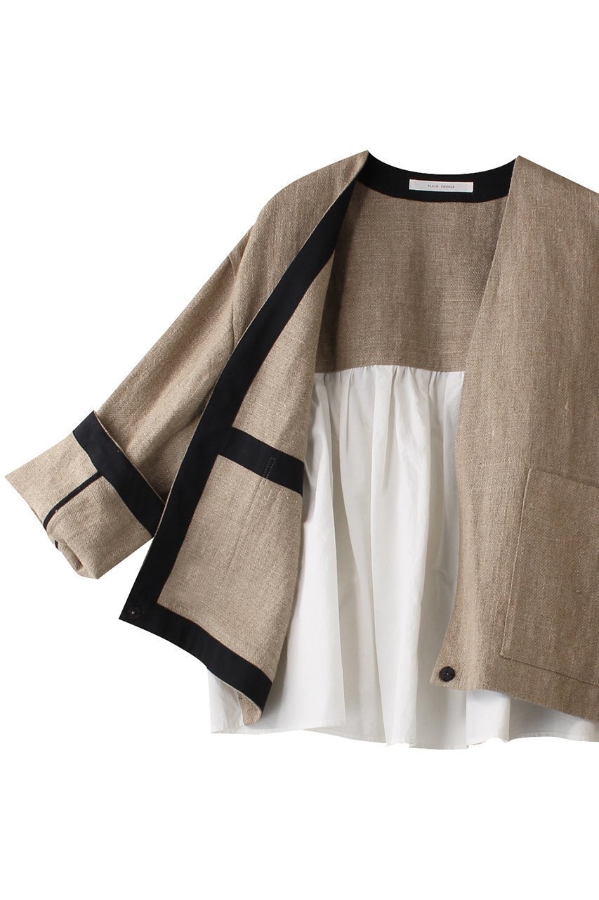 【プレインピープル/PLAIN PEOPLE】のジャケット 人気、トレンドファッション・服の通販 founy(ファニー) 　ファッション　Fashion　レディースファッション　Fashion for Women　アウター　Coat / Outerwear Collection　レディースジャケット・軽アウター　Jackets　シンプル　Simple, Minimal　ジャケット　Jacket, Outerwear　プリーツ　Pleats, Pleated　リネン　Linen, Linen Fabric　other-6|ID: prp329100004390294 ipo3291000000035825463