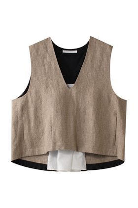 【プレインピープル/PLAIN PEOPLE】のリネン布帛コンビブラウス 人気、トレンドファッション・服の通販 founy(ファニー) ファッション Fashion レディースファッション Fashion for Women トップス・カットソー Cut & Sew Tops キャミソール&ノースリーブ Camisoles & Sleeveless Tops シャツ・ブラウス・オフィスカジュアル Elegant Blouses & Button-Ups カットソー Cut and Sewn Top コンビ Combo, Combination Style シンプル Simple, Minimal ノースリーブ Sleeveless, No-Sleeve フロント Front, Front Design プリーツ Pleats, Pleated ベスト Vest, Waistcoat リネン Linen, Linen Fabric ロング Long, Long-Length |ID:prp329100004390296
