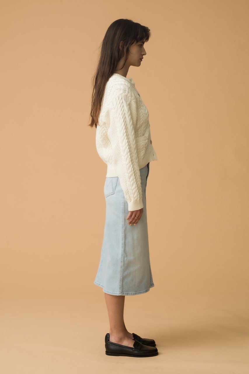 【マザー/MOTHER】のTHE SWOONER STRAIGHT A MIDI SKIRT デニムスカート(YEP) 人気、トレンドファッション・服の通販 founy(ファニー) 　ファッション　Fashion　レディースファッション　Fashion for Women　スカート　Skirts　デニムスカート・カジュアルスカート　Denim Skirts　ストレッチ　Stretch, Stretchy Fabric　ストレート　Straight, Straight Cut　デニム　Denim, Jeans Material　ハイライズ　High Rise, High Waist　フィット　Fit, Slim Fit　other-7|ID: prp329100004390308 ipo3291000000032844934