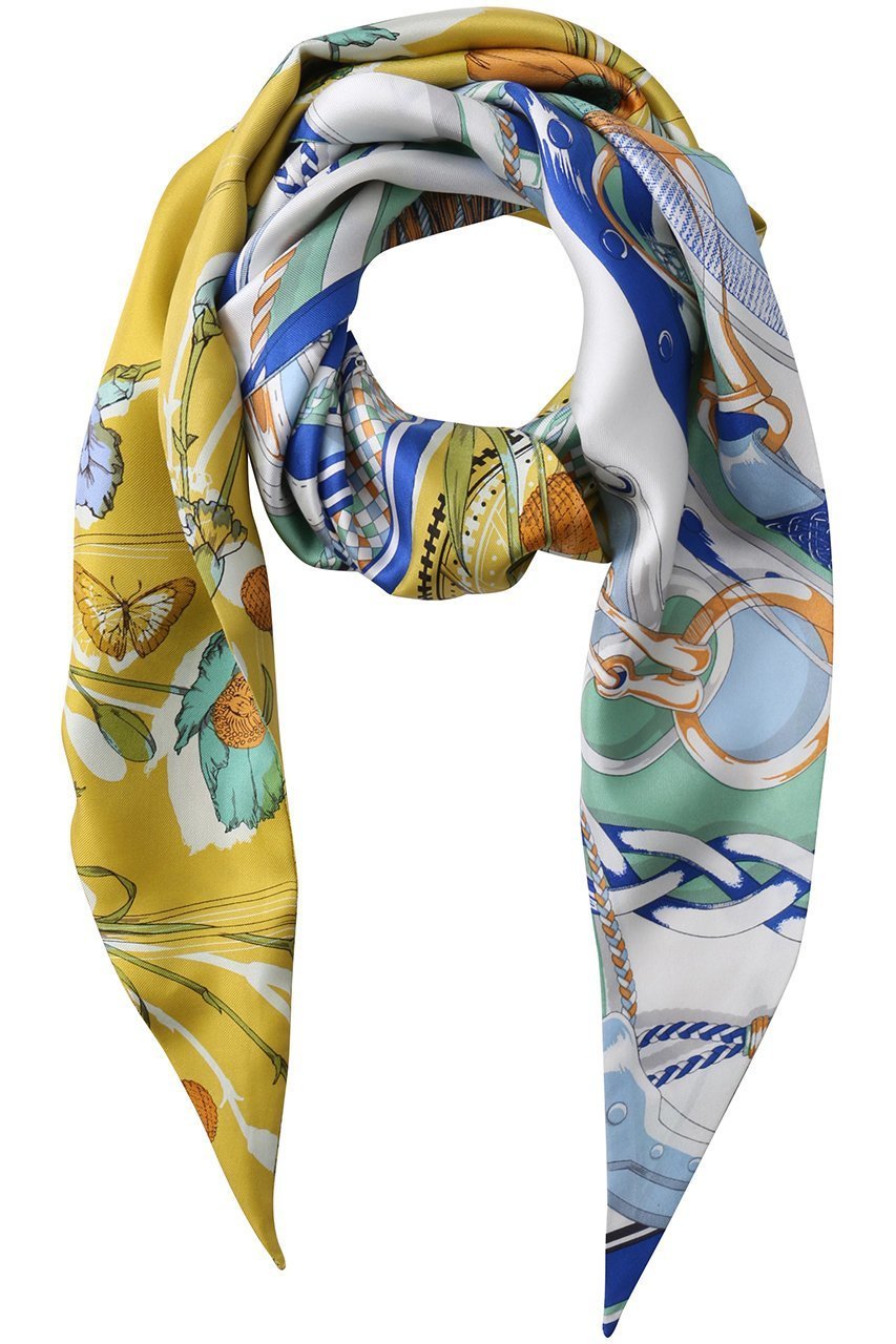 【エリオポール/heliopole】の【manipuri】SILK DIAMONDスカーフ インテリア・キッズ・メンズ・レディースファッション・服の通販 founy(ファニー) 　ファッション　Fashion　レディースファッション　Fashion for Women　ストール　Soft & Warm Scarves　マフラー・スヌード / 冬小物の定番　Scarves & Mufflers　なめらか　Smooth, Silky Texture　シルク　Silk, 100% Silk　スカーフ　Scarf, Neckwear　ストール　Stole, Wrap　ダイヤモンド　Diamond, Brilliant Cut　プリント　Print, Printed Pattern　マフラー　Scarf, Muffler　エレガント 上品　Elegant　イエロー|ID: prp329100004390325 ipo3291000000032815052