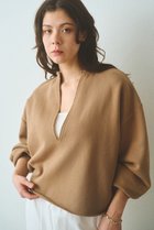 【ウィムガゼット/Whim Gazette】のスウェットVネックプルオーバー2 キャメル|ID: prp329100004390327 ipo3291000000036022193