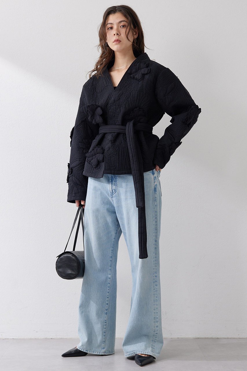 【ウィムガゼット/Whim Gazette】のキルティングフラワージャケット 人気、トレンドファッション・服の通販 founy(ファニー) 　ファッション　Fashion　レディースファッション　Fashion for Women　アウター　Coat / Outerwear Collection　レディースジャケット・軽アウター　Jackets　おすすめ　Recommended / Our Picks　インド　Indian Textile　キルティング　Quilted, Quilting　ジャケット　Jacket, Outerwear　デニム　Denim, Jeans Material　フォルム　Silhouette, Form　ボトム　Bottoms, Lower Wear　other-2|ID: prp329100004390330 ipo3291000000032958224