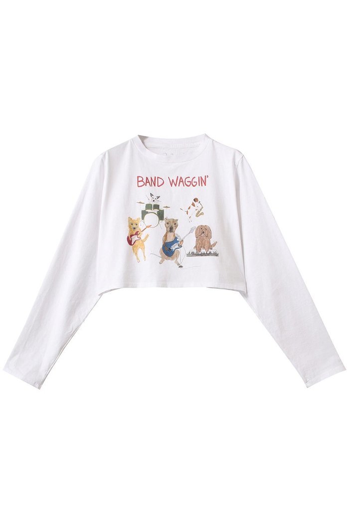 【ウィムガゼット/Whim Gazette】の【Unfortunate Portrait】Band Waggin L/S T インテリア・キッズ・メンズ・レディースファッション・服の通販 founy(ファニー) https://founy.com/ ファッション Fashion レディースファッション Fashion for Women トップス・カットソー Cut & Sew Tops シャツ・ブラウス・オフィスカジュアル Elegant Blouses & Button-Ups ロングTシャツ・Tシャツ Longline T-Shirts & Tees カットソー・ベーシックTシャツ Cut-and-Sewn Tops / Stretch Tees & Basics イラスト Illustration スリーブ Sleeve, Long Sleeve / Short Sleeve デニム Denim, Jeans Material プリント Print, Printed Pattern リラックス Relax, Relaxed Fit ロング Long, Long-Length 長袖 Long Sleeve, Full Sleeve |ID: prp329100004390331 ipo3291000000035810353