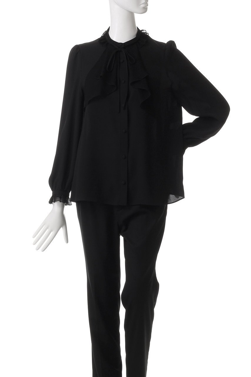 【アルアバイル/allureville】の【Loulou Willoughby】ヨーリューフリルタイブラウス 人気、トレンドファッション・服の通販 founy(ファニー) 　ファッション　Fashion　レディースファッション　WOMEN　トップス・カットソー　Tops/Tshirt　シャツ/ブラウス　Shirts/Blouses　エレガント 上品　Elegant　シンプル　Simple　スリーブ　Sleeve　フェミニン　Feminine　フリル　Frills　ボトム　Bottom　リボン　Ribbon　ロング　Long　other-2|ID: prp329100004390338 ipo3291000000031271159
