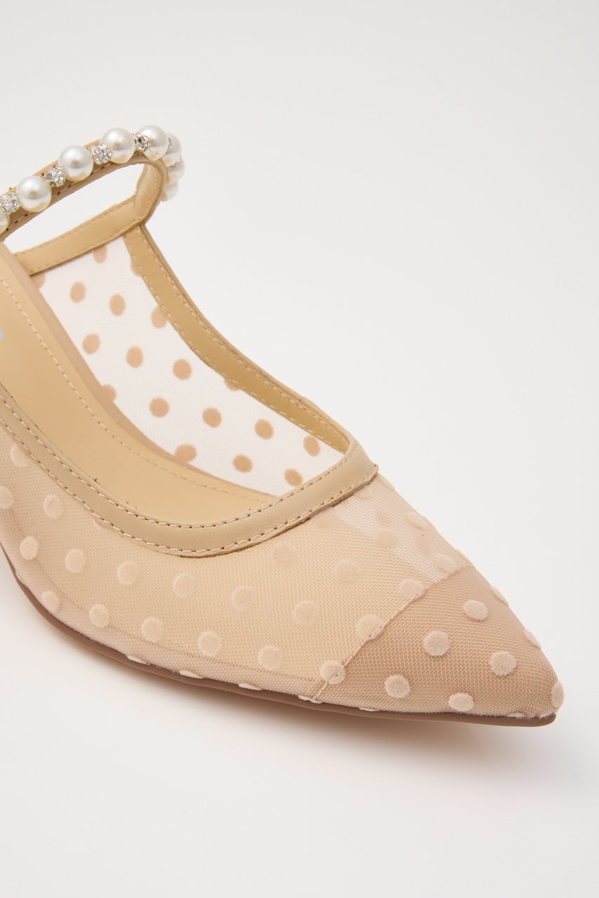 【スタッカート/STACCATO】のパールラインシースルードットミュール 人気、トレンドファッション・服の通販 founy(ファニー) 　ファッション　Fashion　レディースファッション　Fashion for Women　おすすめ　Recommended / Our Picks　エレガント 上品　Elegant　サンダル　Sandals, Summer Shoes　ストーン　Stone, Gem-Like　ドット　Polka Dot, Dot Pattern　パール　Pearl, Pearl Accent　メッシュ　Mesh, Net Fabric　夏　Summer　春　Spring　S/S・春夏　SS, Spring/Summer, Warm Season　other-7|ID: prp329100004390373 ipo3291000000032860948